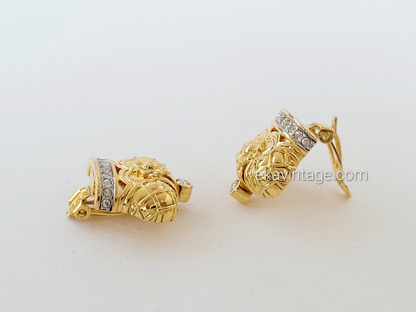 Cabouchon - Boucles d'oreilles vintage Couronne