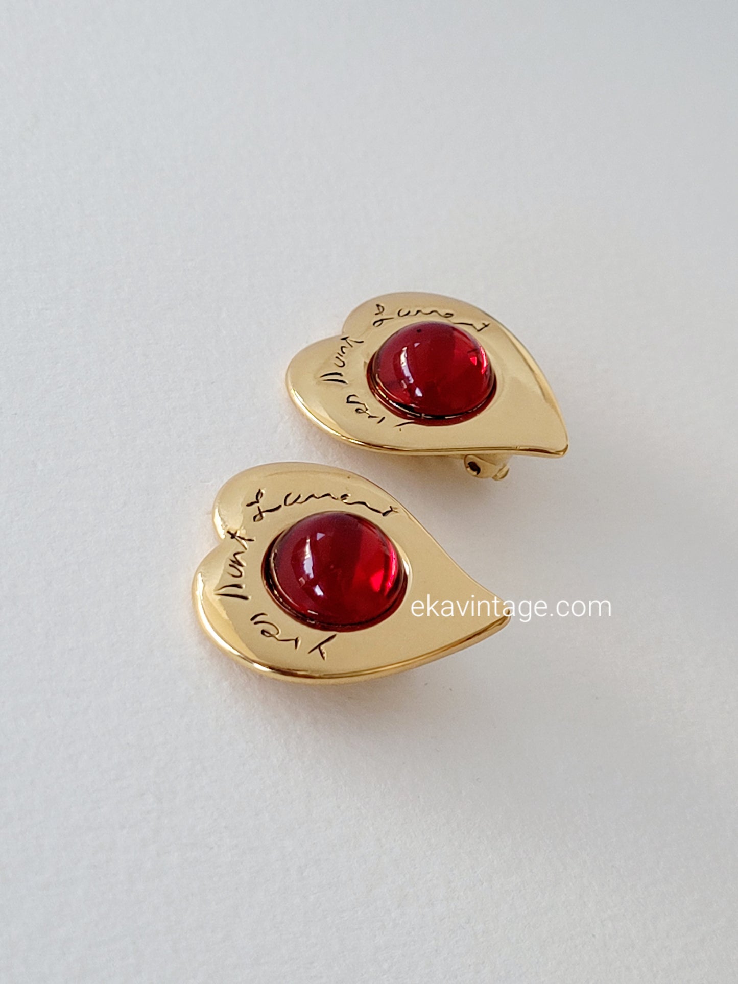 Yves Saint Laurent - Boucles d'oreilles vintage Cœur