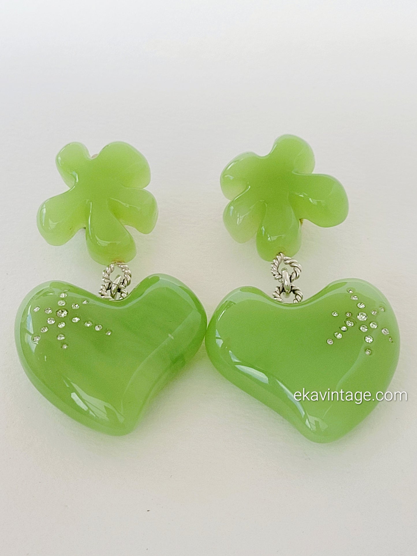 Christian Lacroix  - Boucles d'oreilles pendantes Cœur