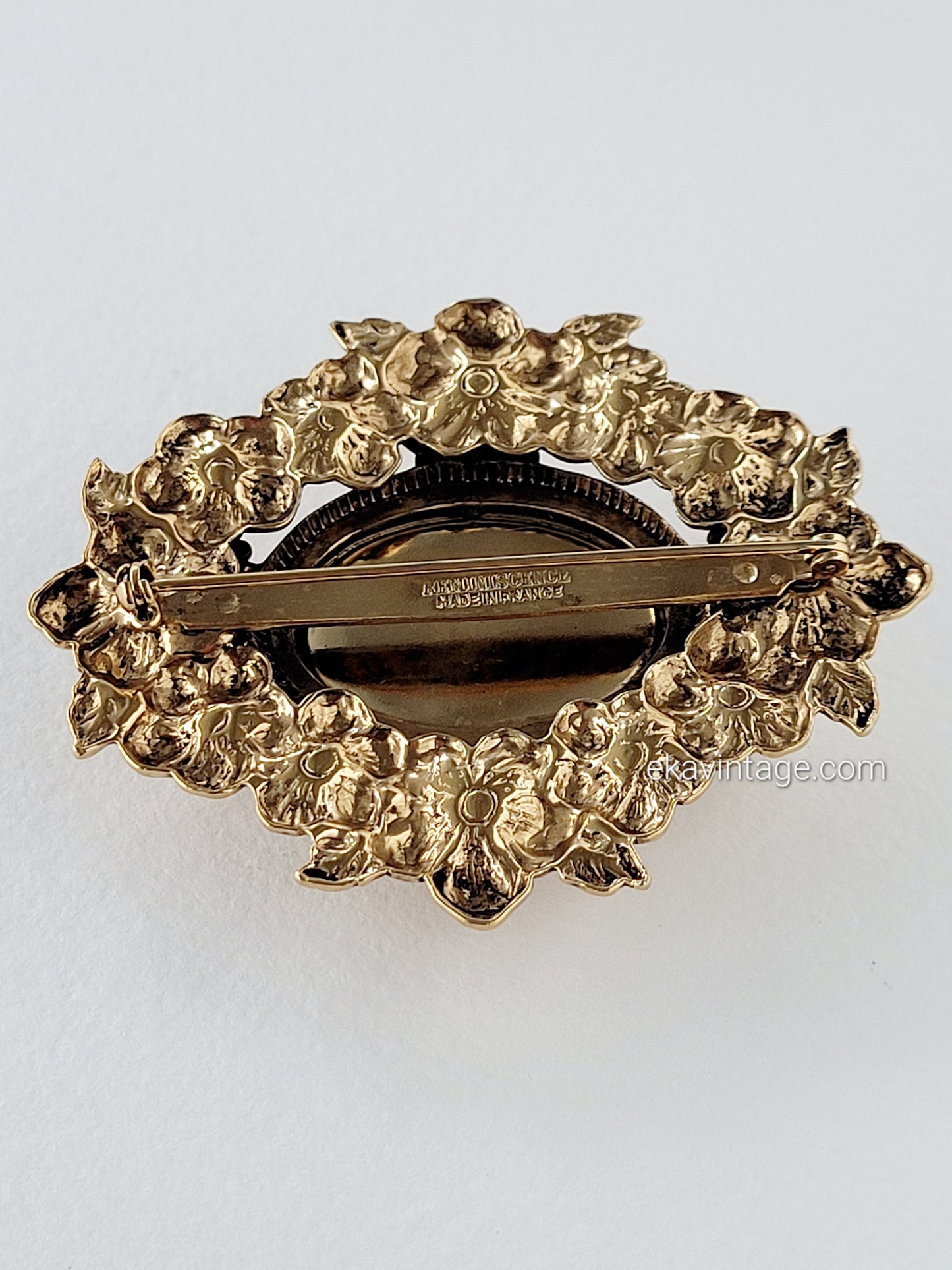 Réminiscence - Broche cabochon bleu