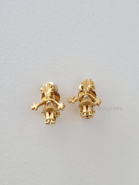 Biche de Bere-Boucles d'oreilles vintage