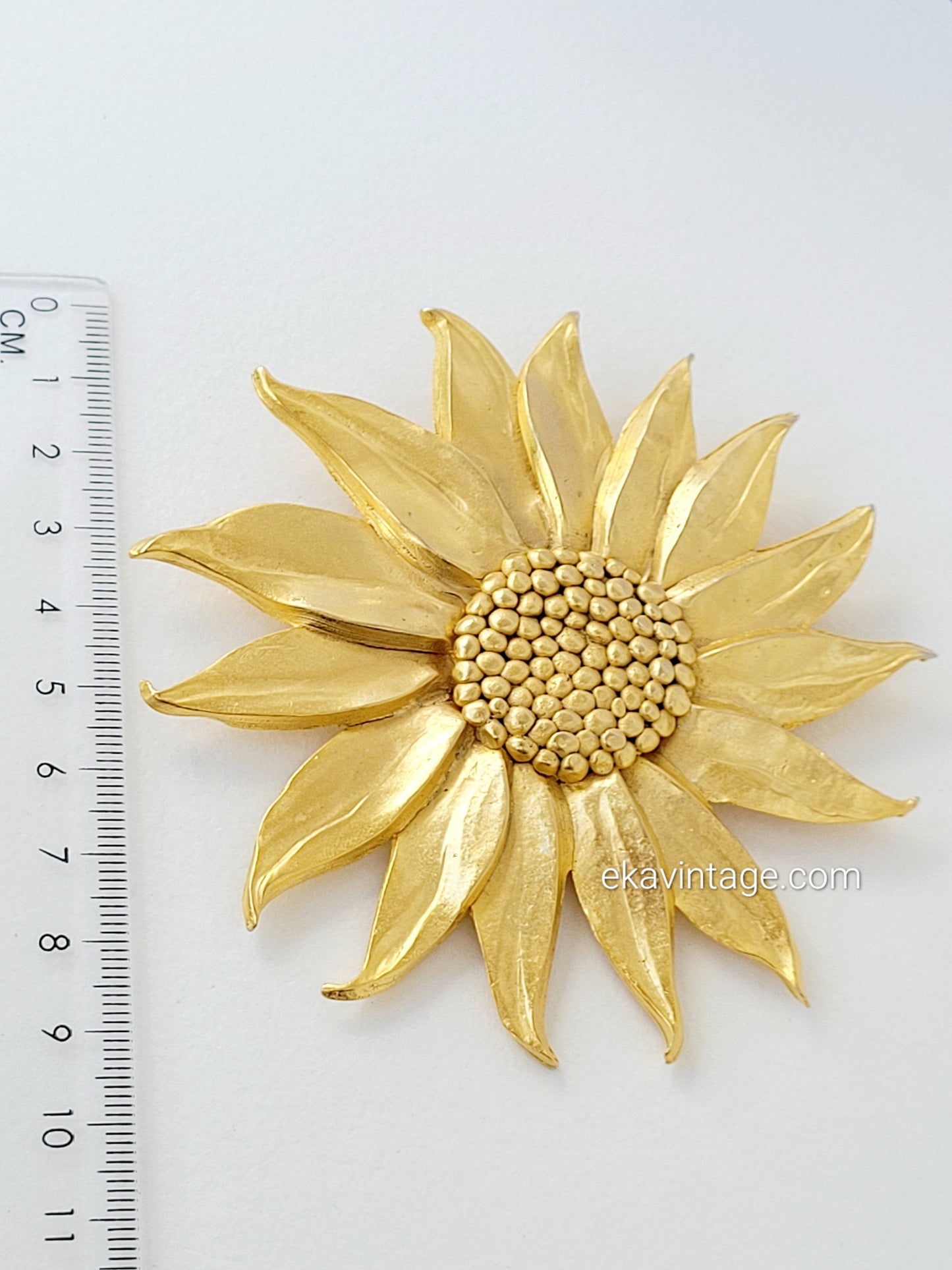 Il était une fois - Grande broche vintage Tournesol