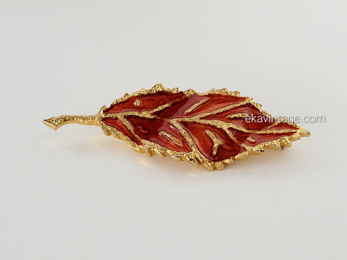 Broche vintage - Feuille