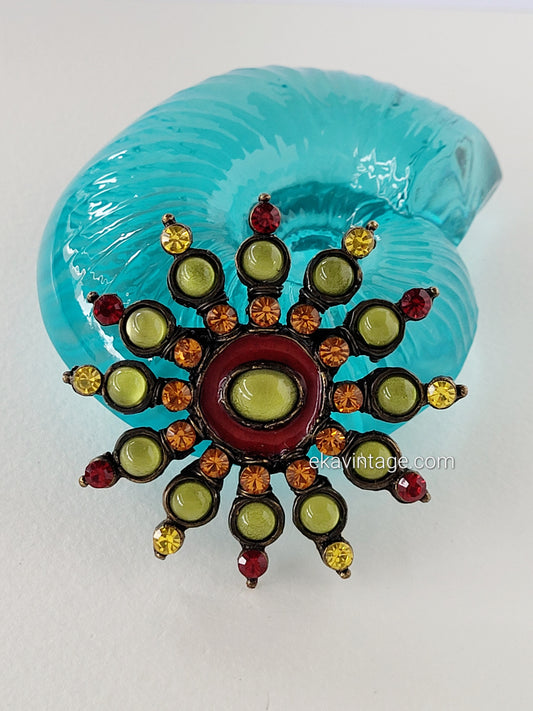 Franck Herval - Broche vintage Fleur