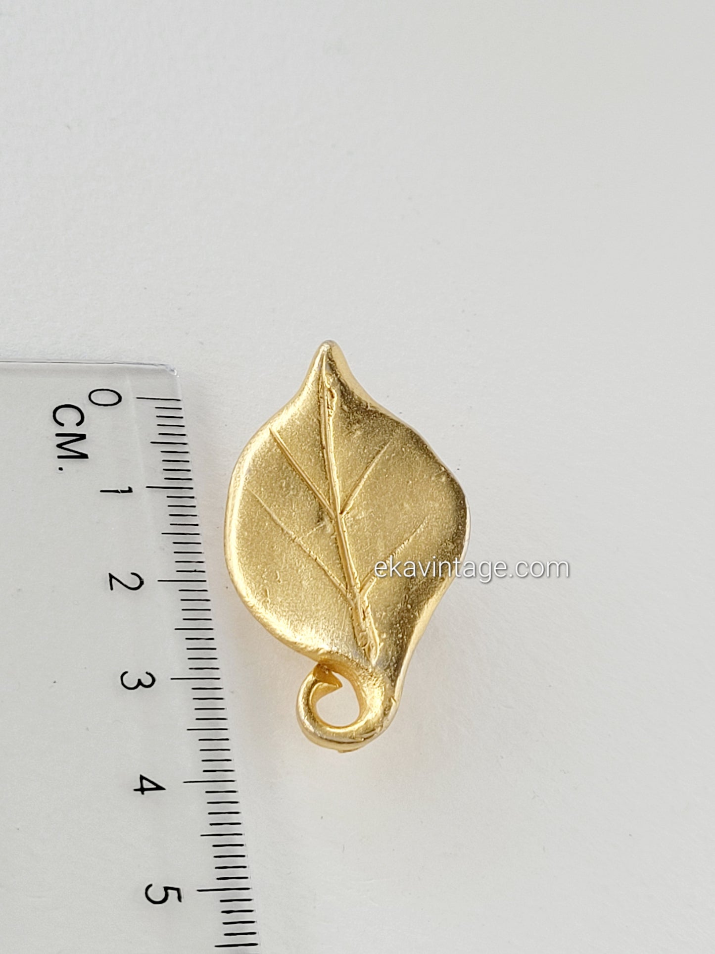 Il était une fois - Boucles d'oreilles vintage Feuille