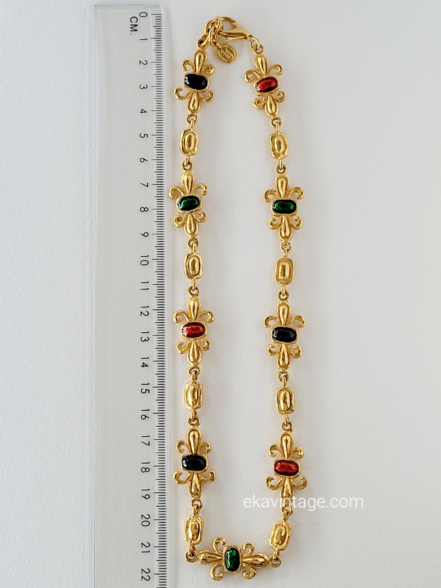 Ines de la Fressange - Collier vintage Fleur de Lys