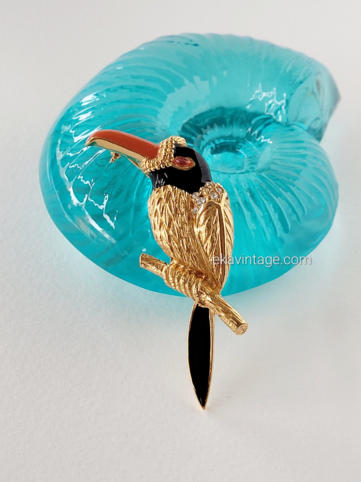 Carven - Broche vintage oiseau