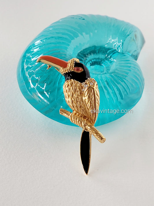 Carven - Broche vintage oiseau