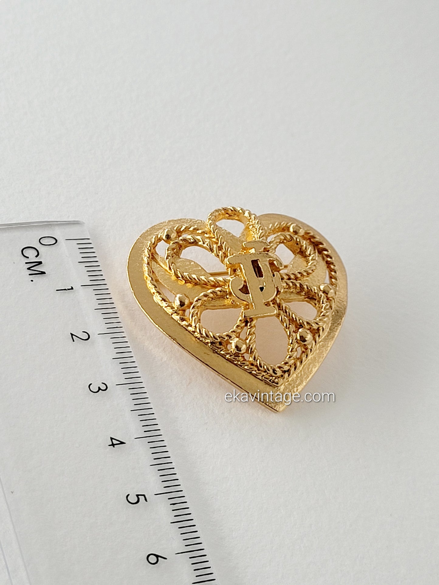 Jacques Fath- Broche vintage Cœur