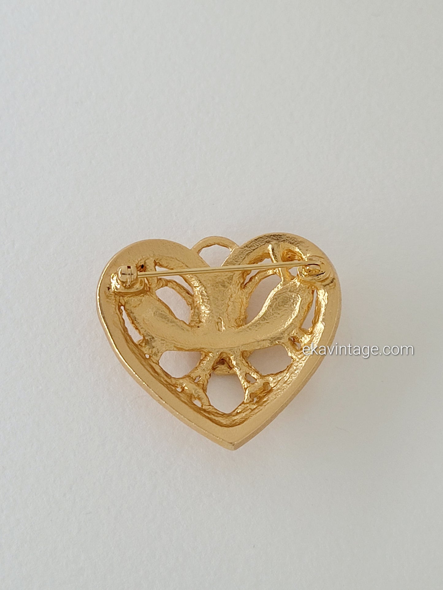 Jacques Fath- Broche vintage Cœur