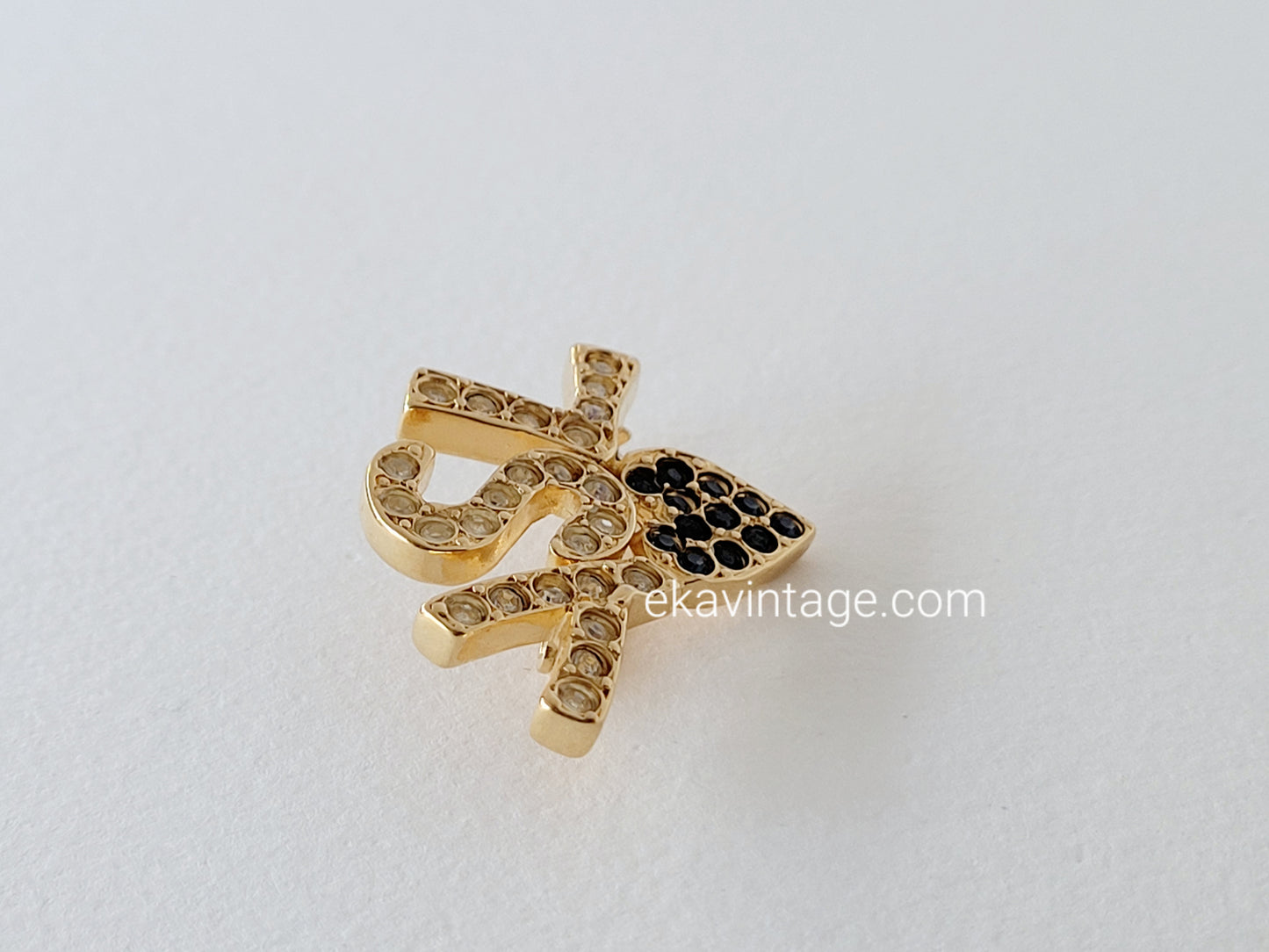 Yves Saint Laurent - Broche vintage Cœur YSL
