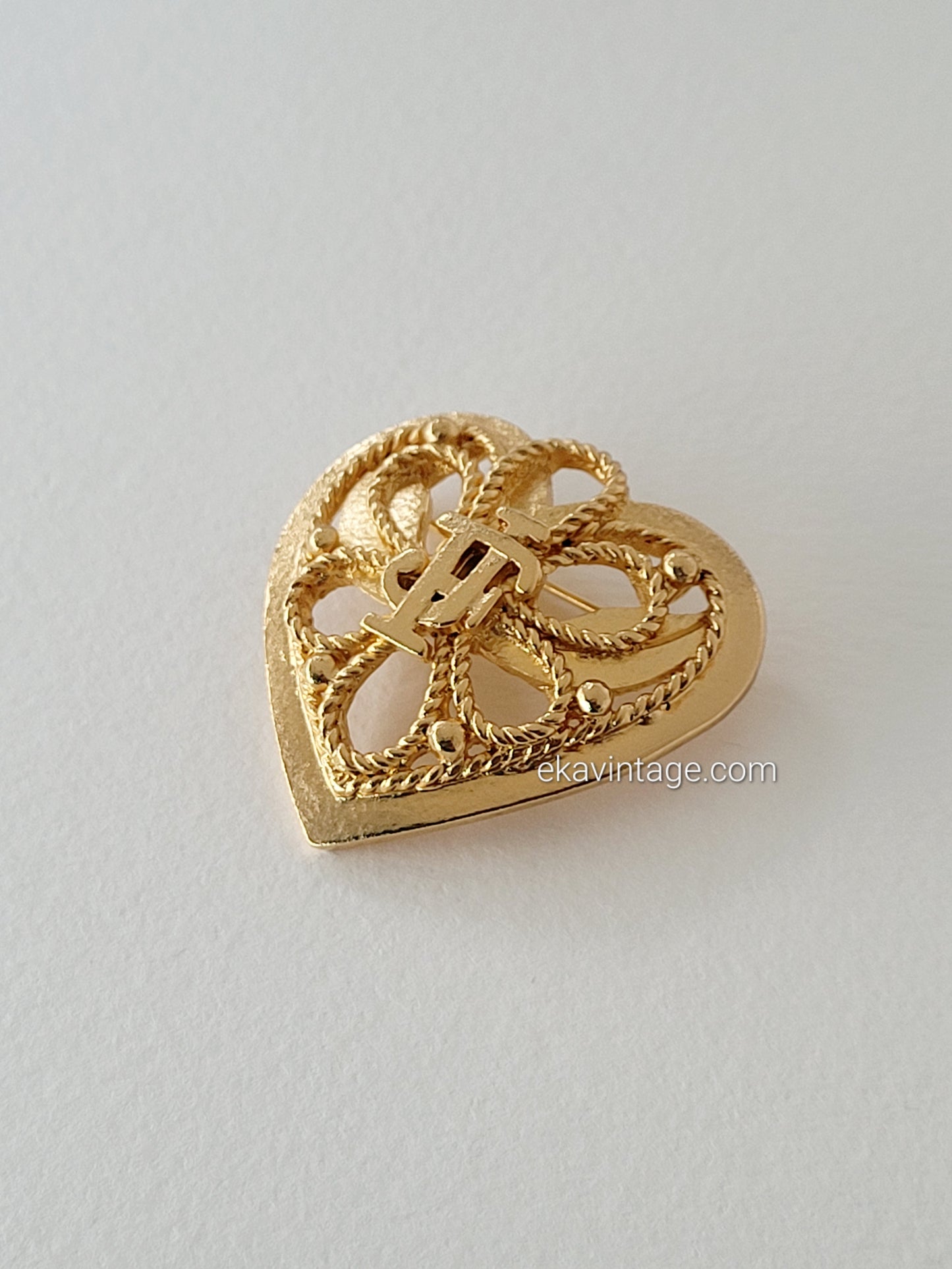 Jacques Fath- Broche vintage Cœur