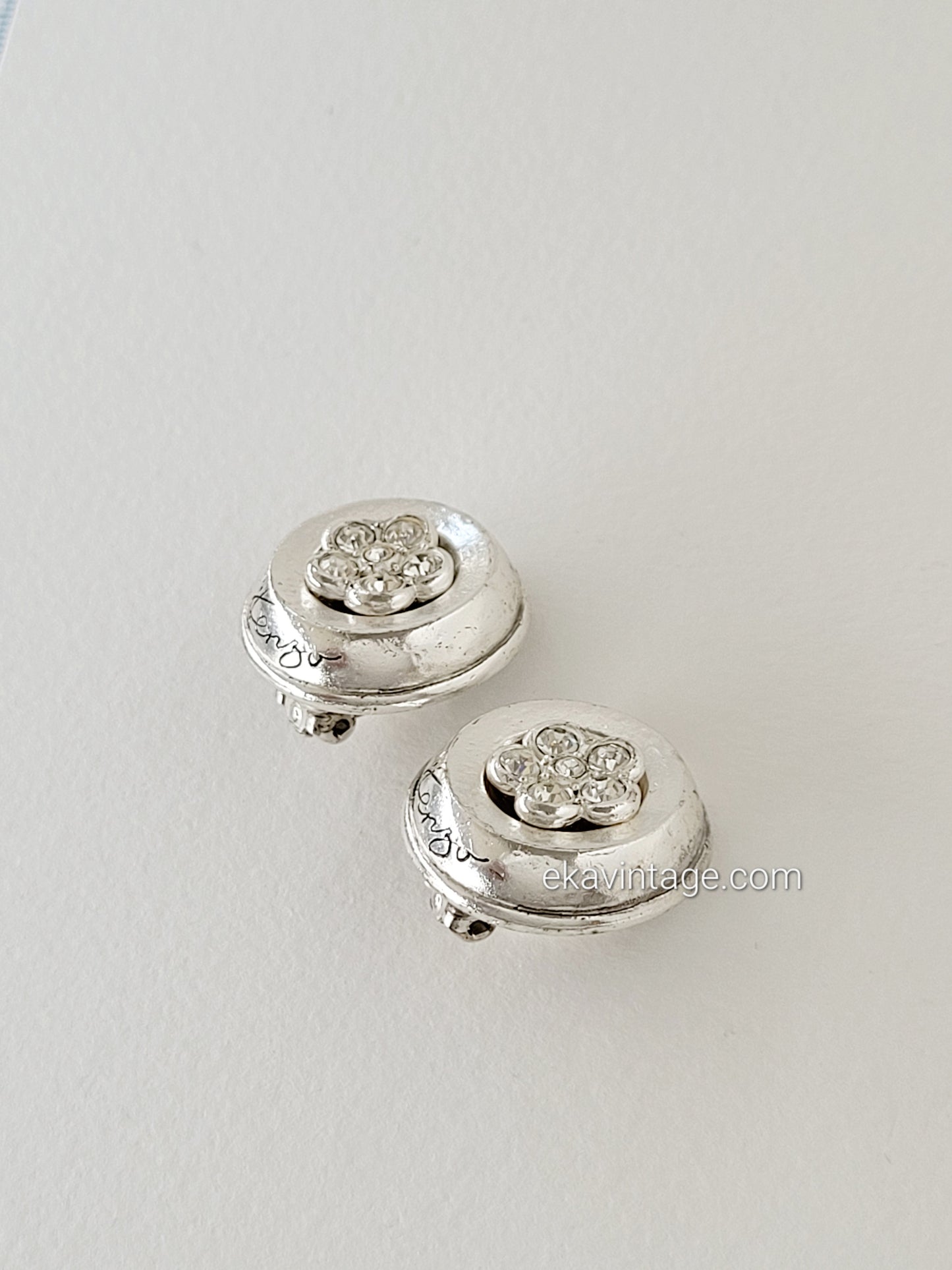 Kenzo - Boucles d'oreilles vintage Fleur