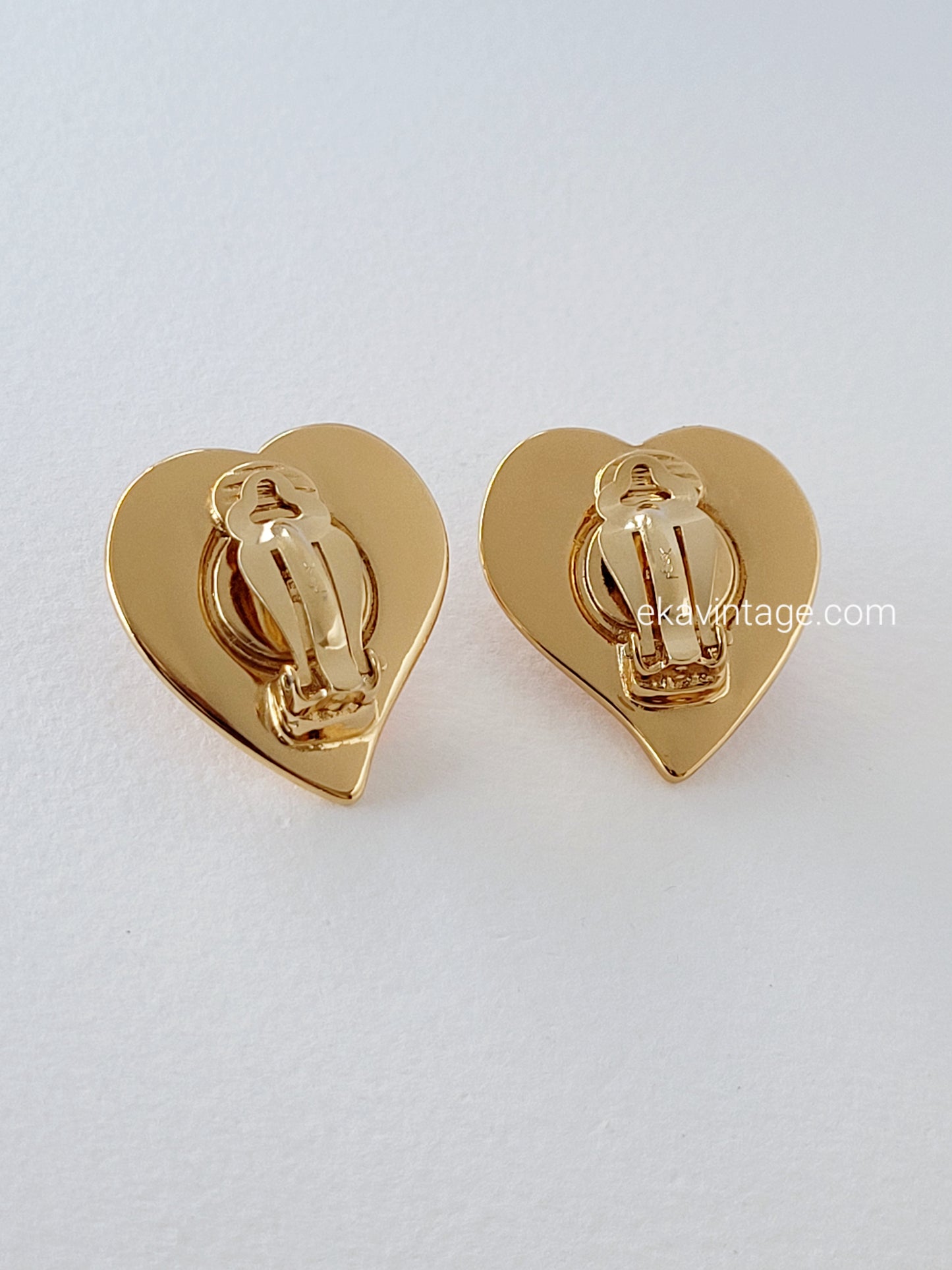 Yves Saint Laurent - Boucles d'oreilles vintage Cœur