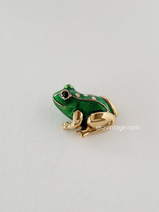 Alpha - Broche vintage - Grenouille