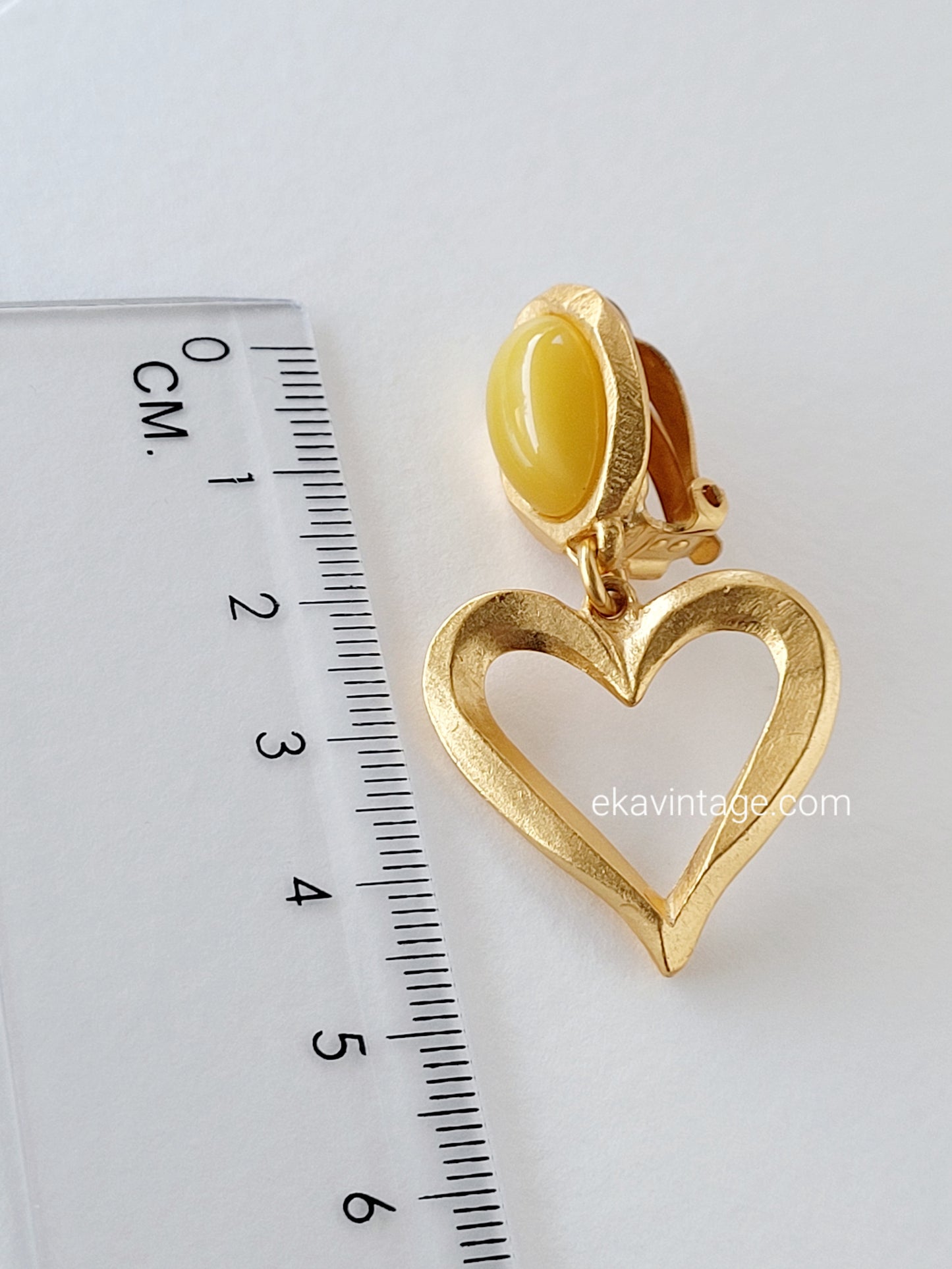 Christian Lacroix - Boucles d'oreilles pendantes vintage Cœur