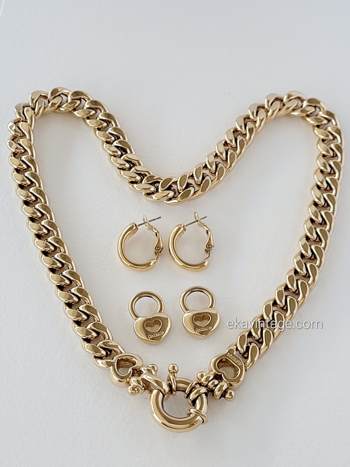 Agatha - Parure vintage Collier et boucles d'oreilles