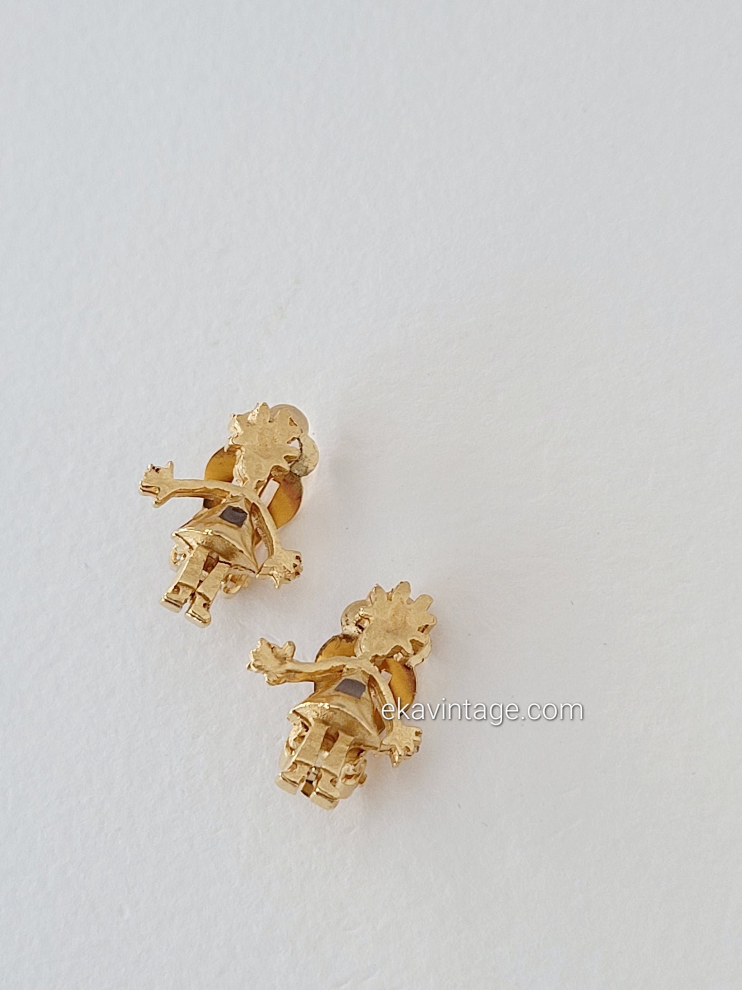 Biche de Bere-Boucles d'oreilles vintage