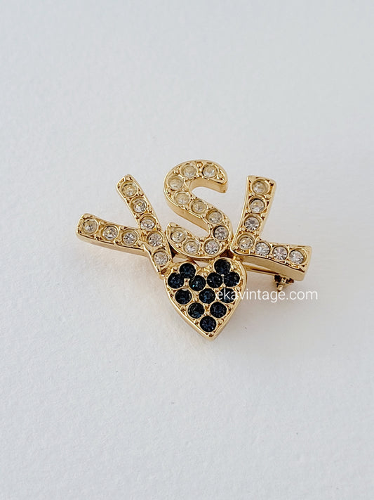 Yves Saint Laurent - Broche vintage Cœur YSL