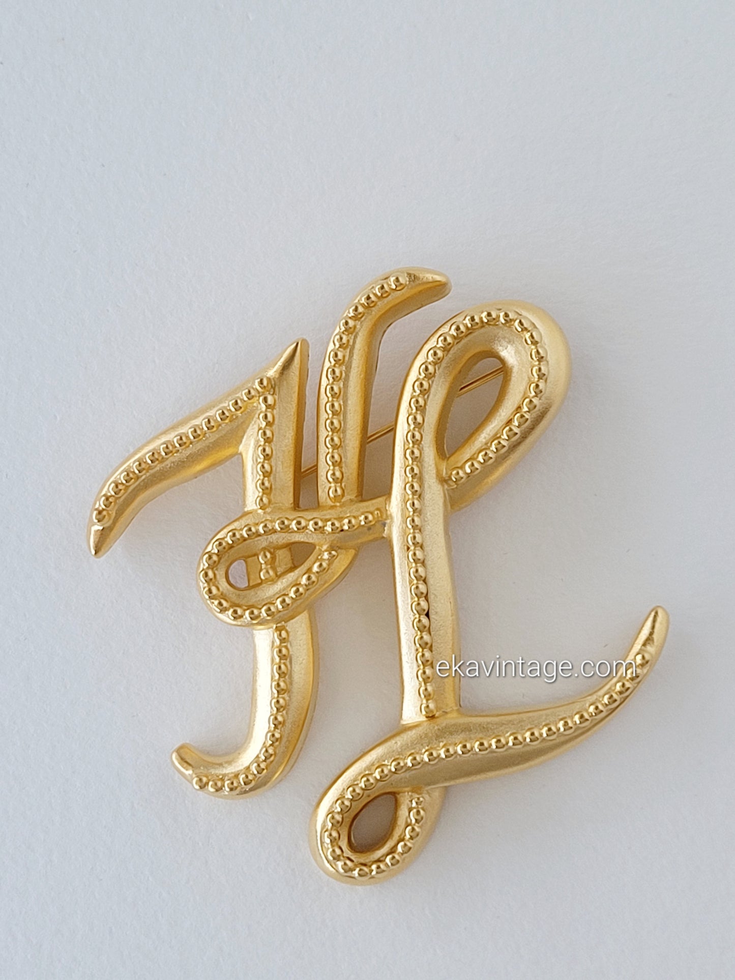 Karl Lagerfeld - Grande broche vintage KL