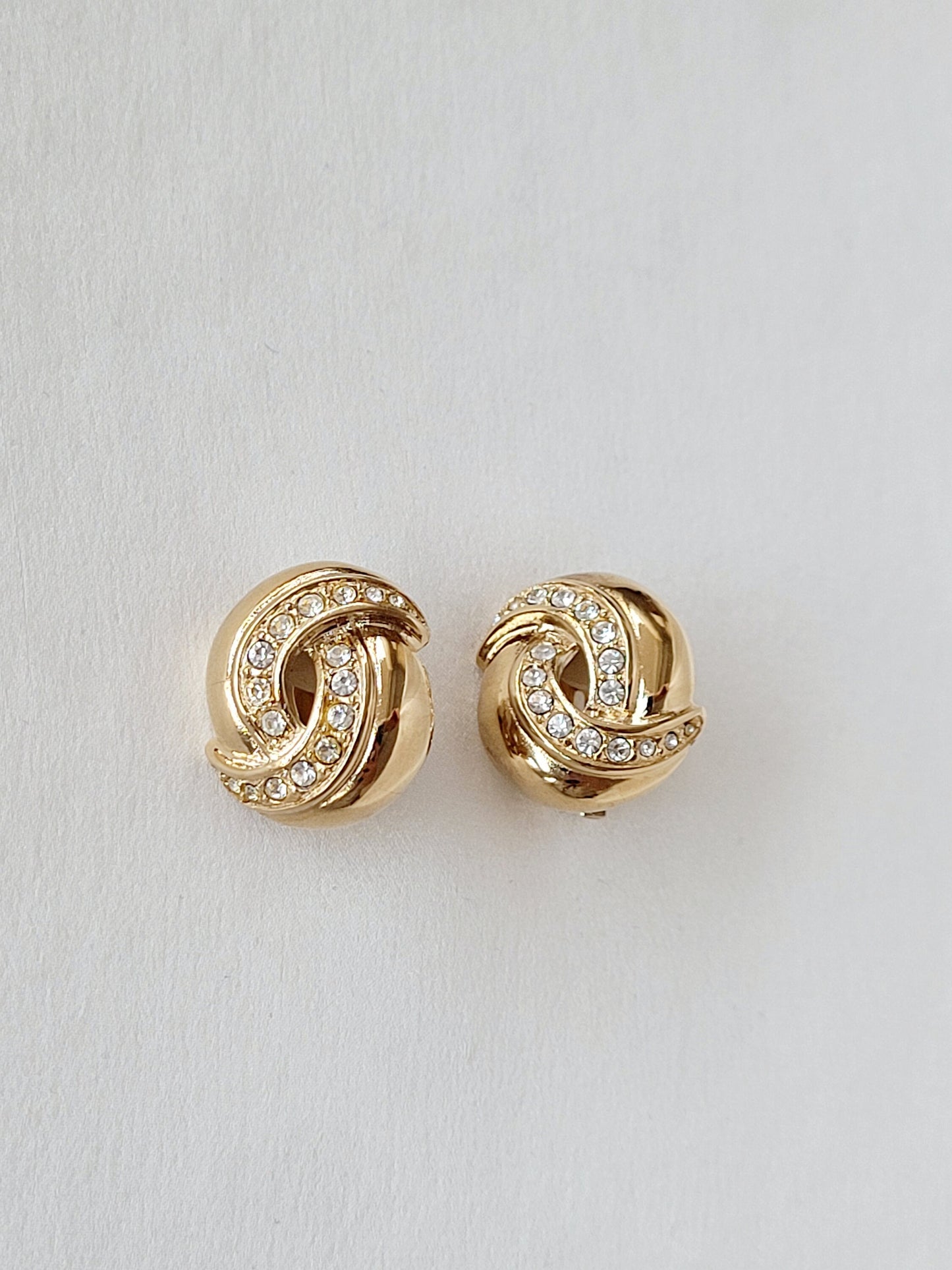 Givenchy  - Boucles d'oreilles vintage Cristaux