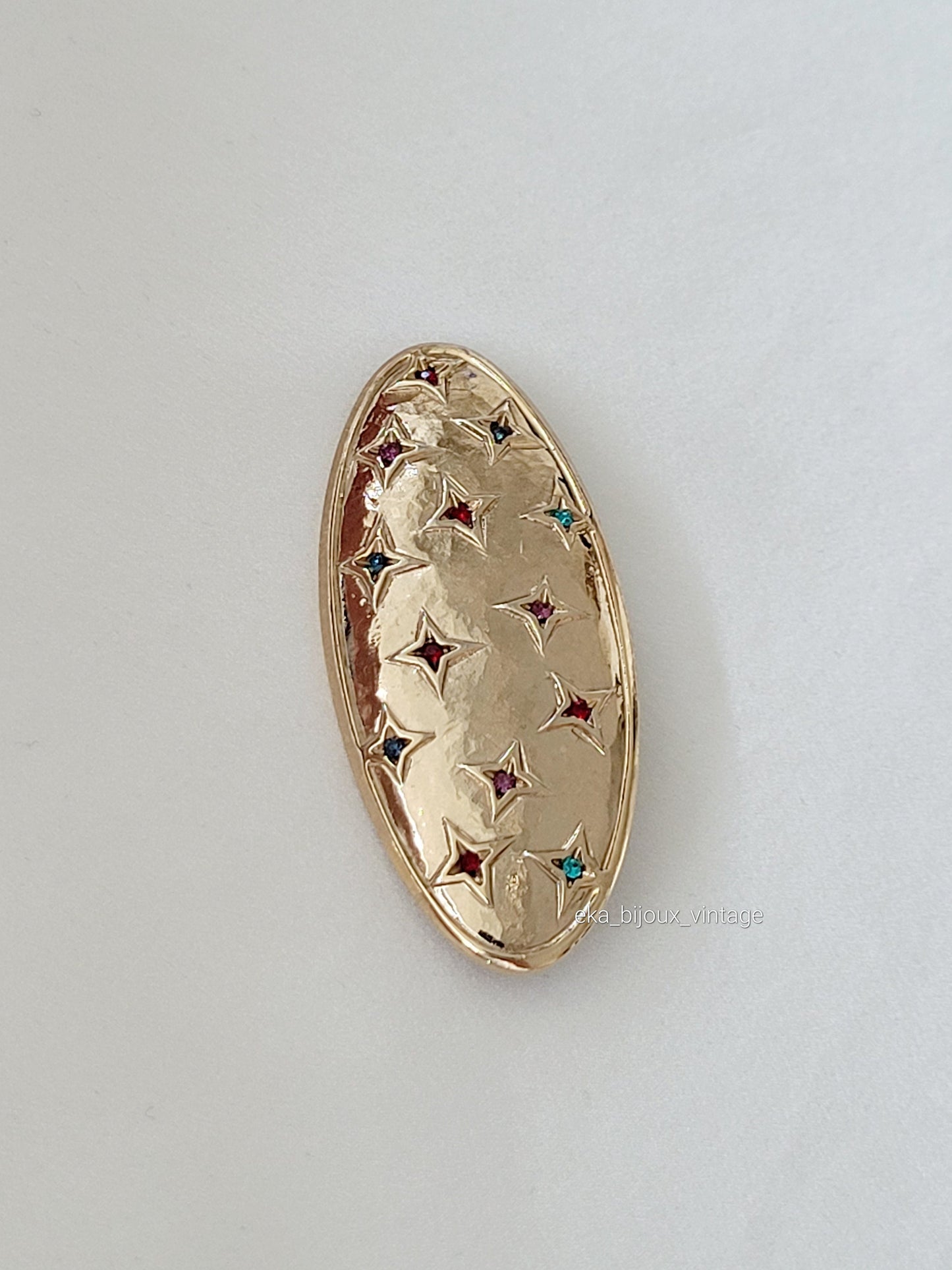 Agatha - Broche vintage martelé