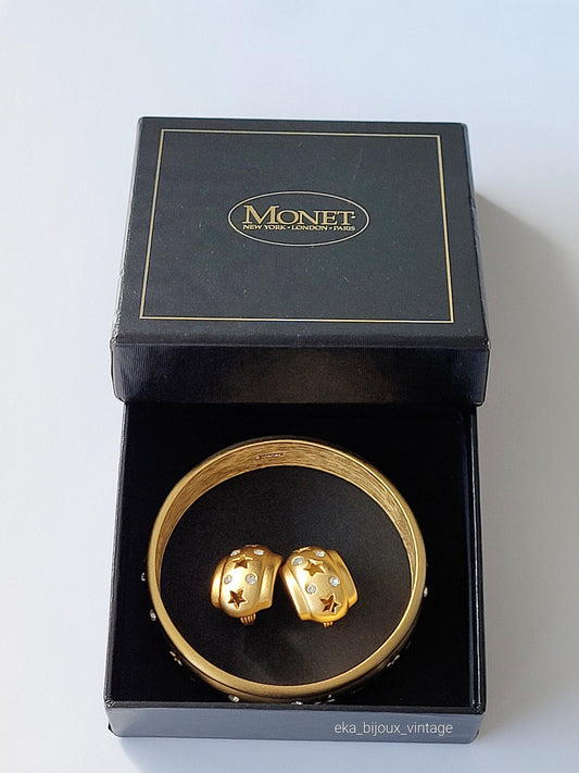 Monet - Vintage earrings and bracelet set