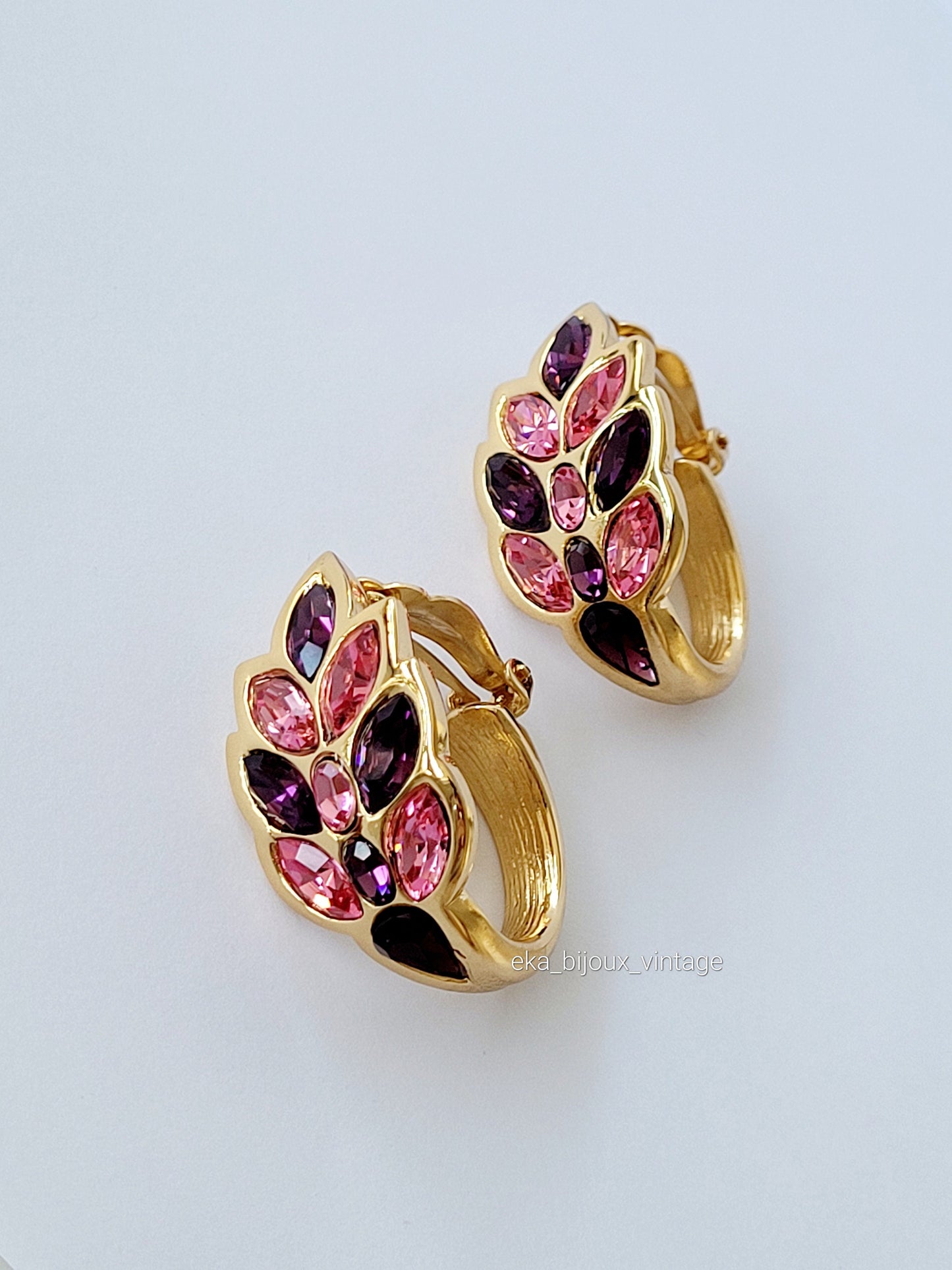 Goossens - Boucles d'oreilles Cristaux roses