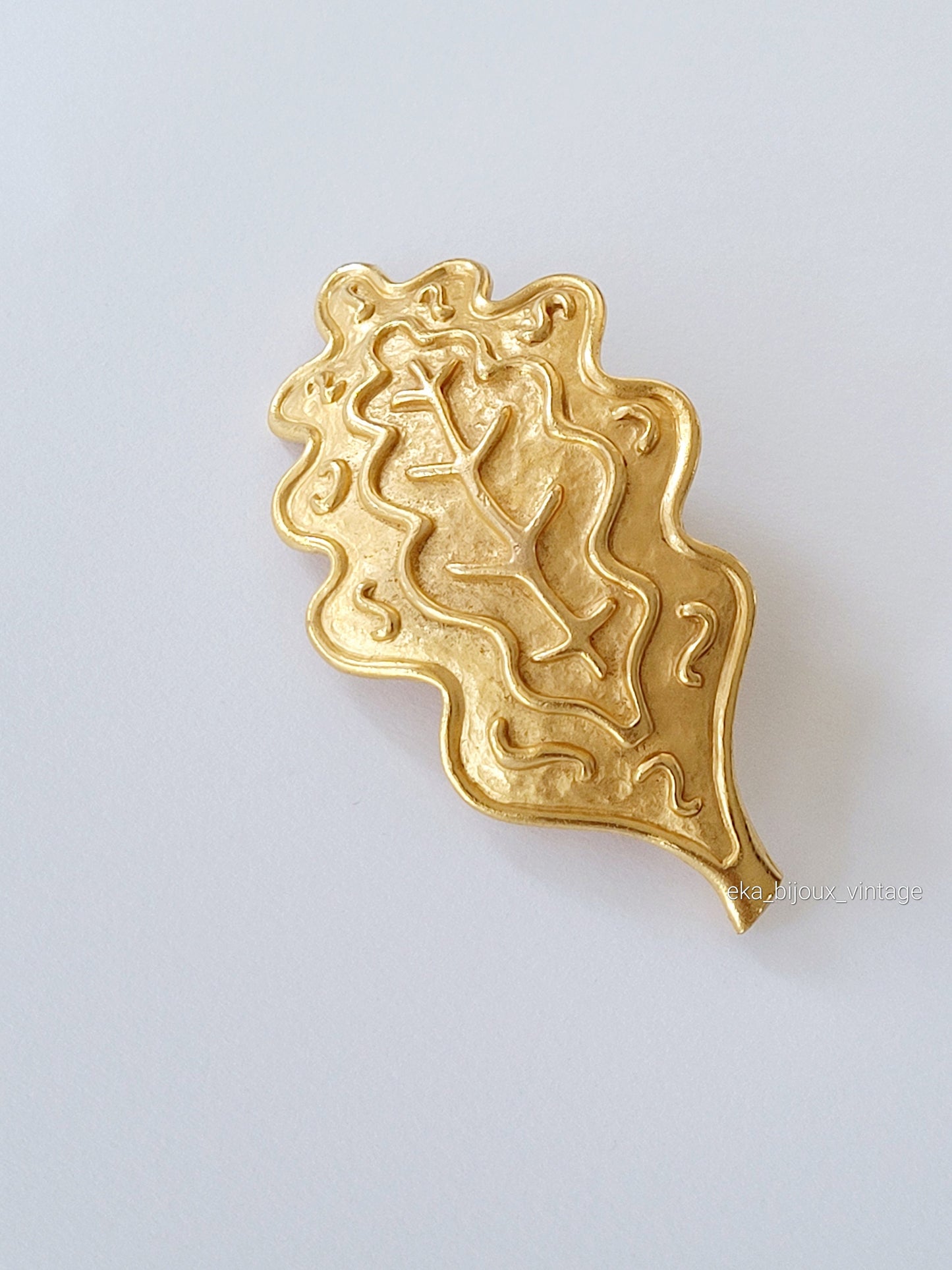 Ines de la Fressange - Broche vintage Feuille