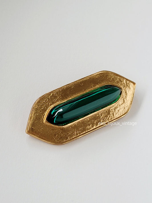 Jean-Louis Scherrer - Vintage green cabochon brooch