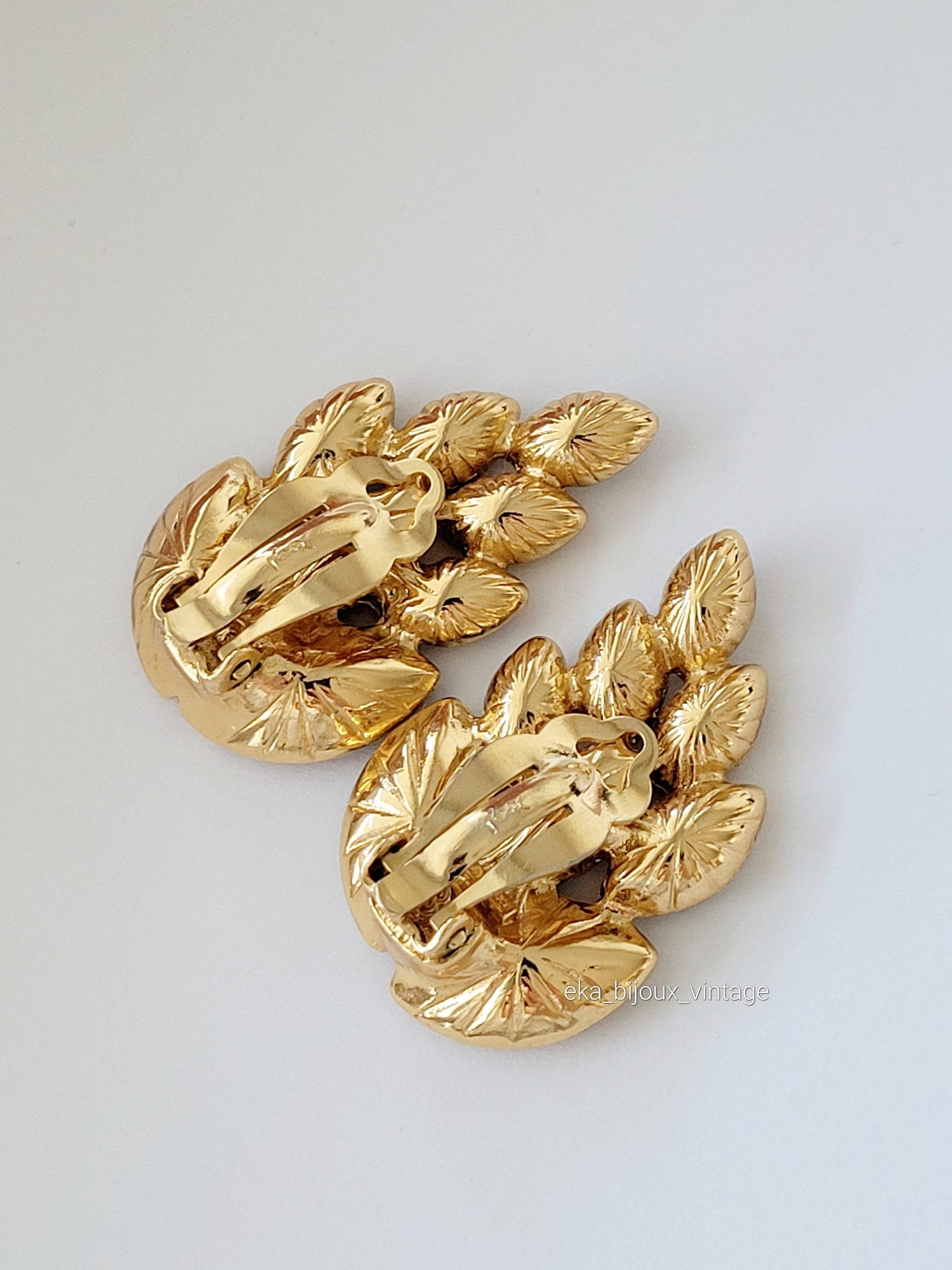 Yves Saint Laurent - Boucles d'oreilles vintage Cristaux bleus