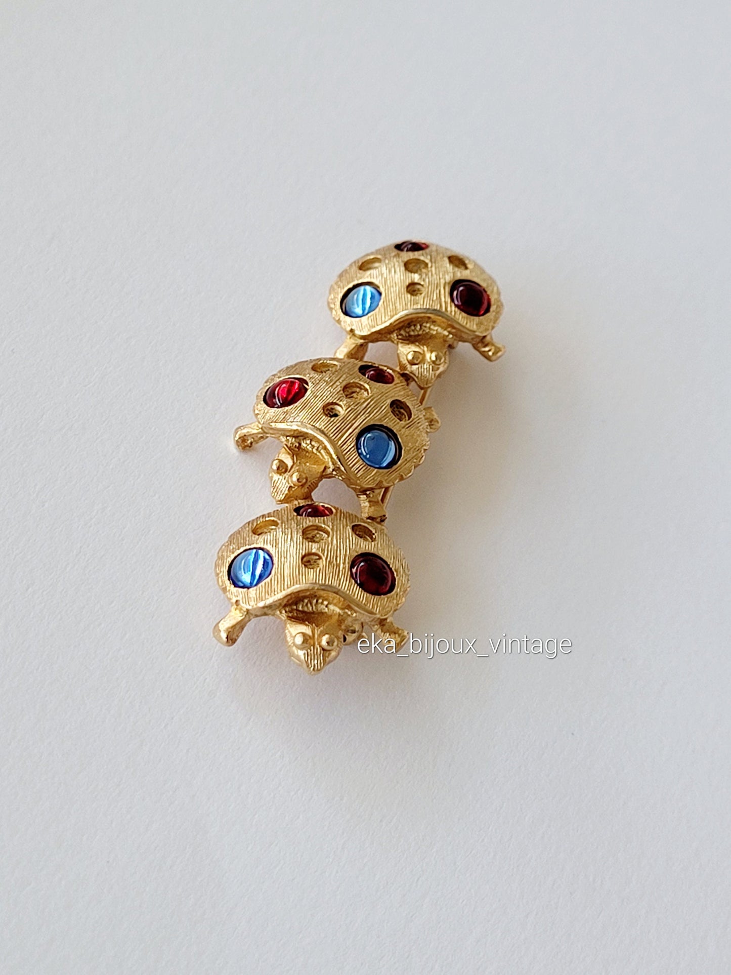 Orena Paris - Vintage brooch Three ladybugs