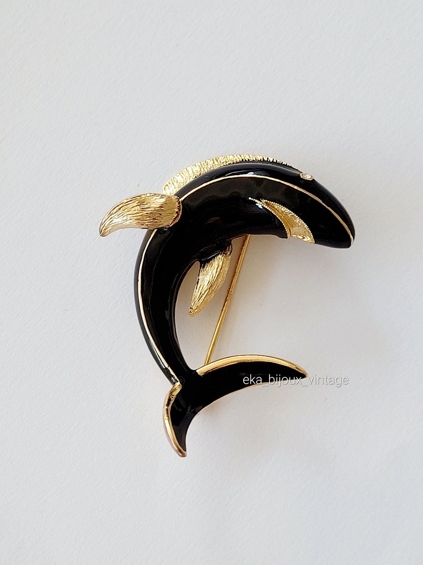 Orena Paris - Broche vintage Requin noir