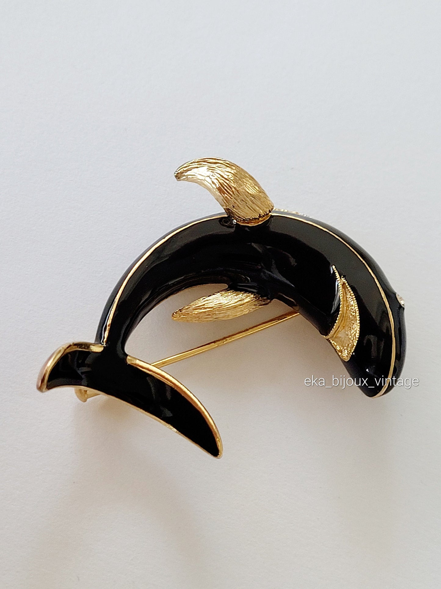 Orena Paris - Broche vintage Requin noir