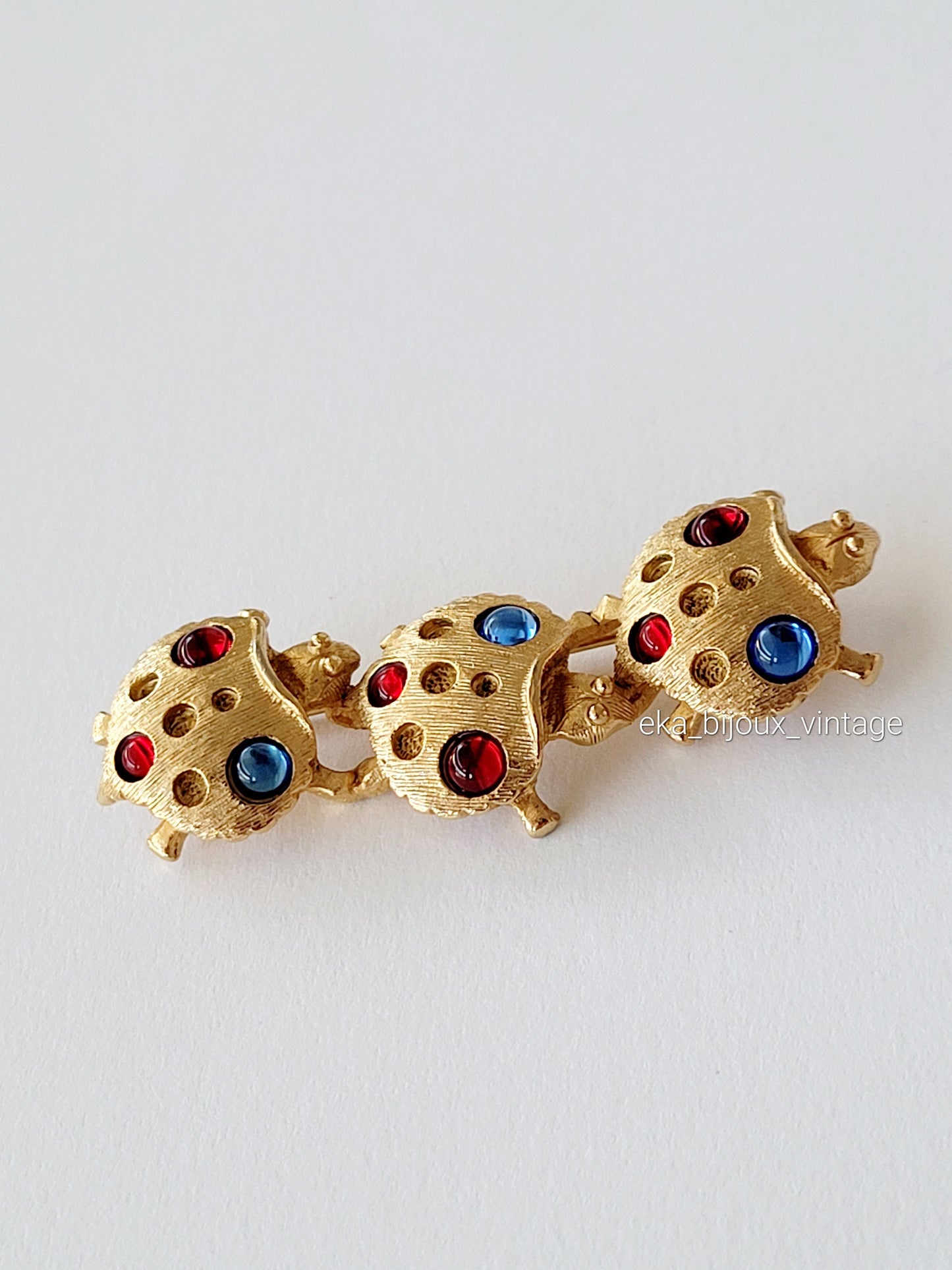 Orena Paris - Broche vintage Trois coccinelles