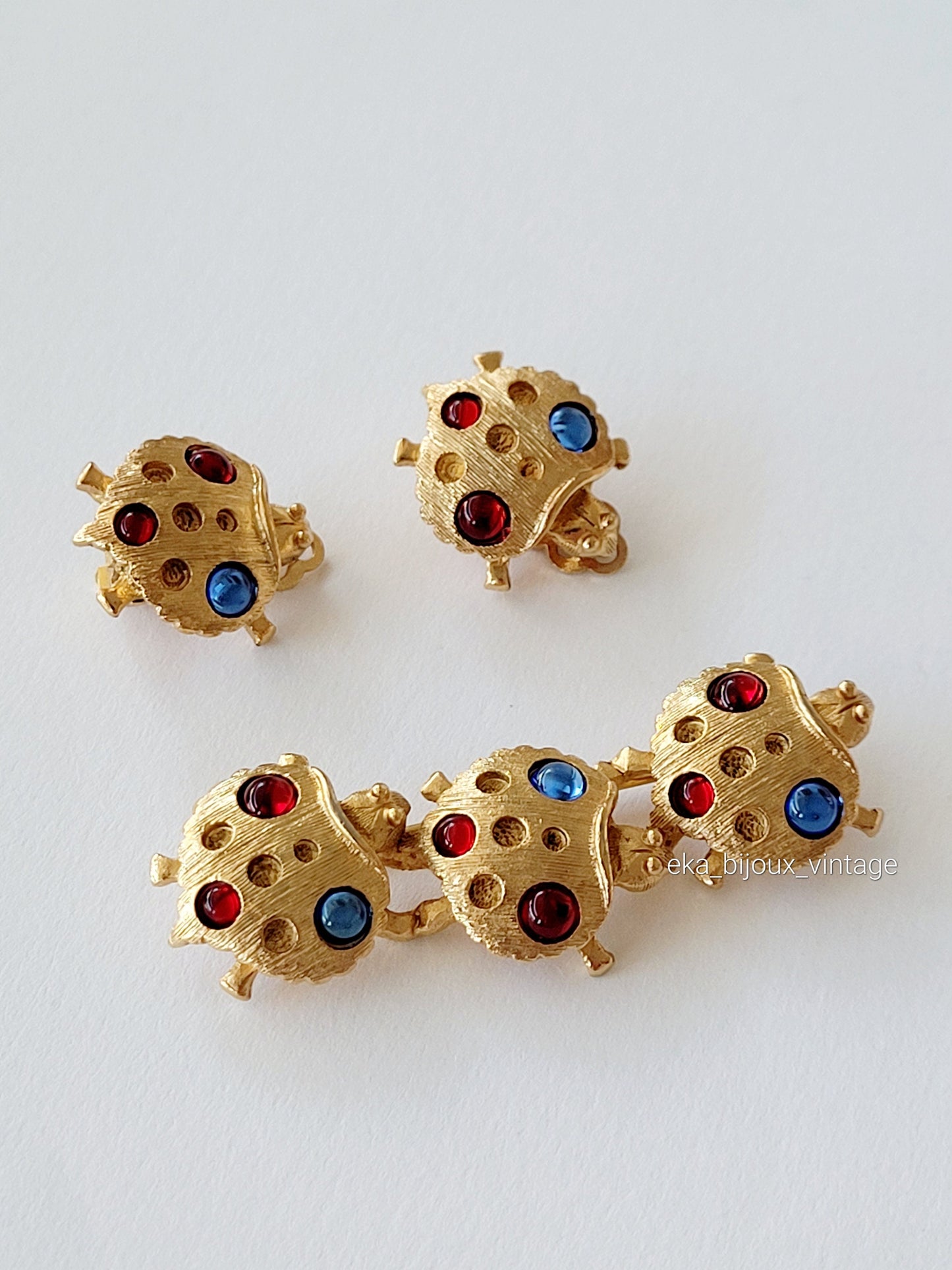 Orena Paris - Broche vintage Trois coccinelles