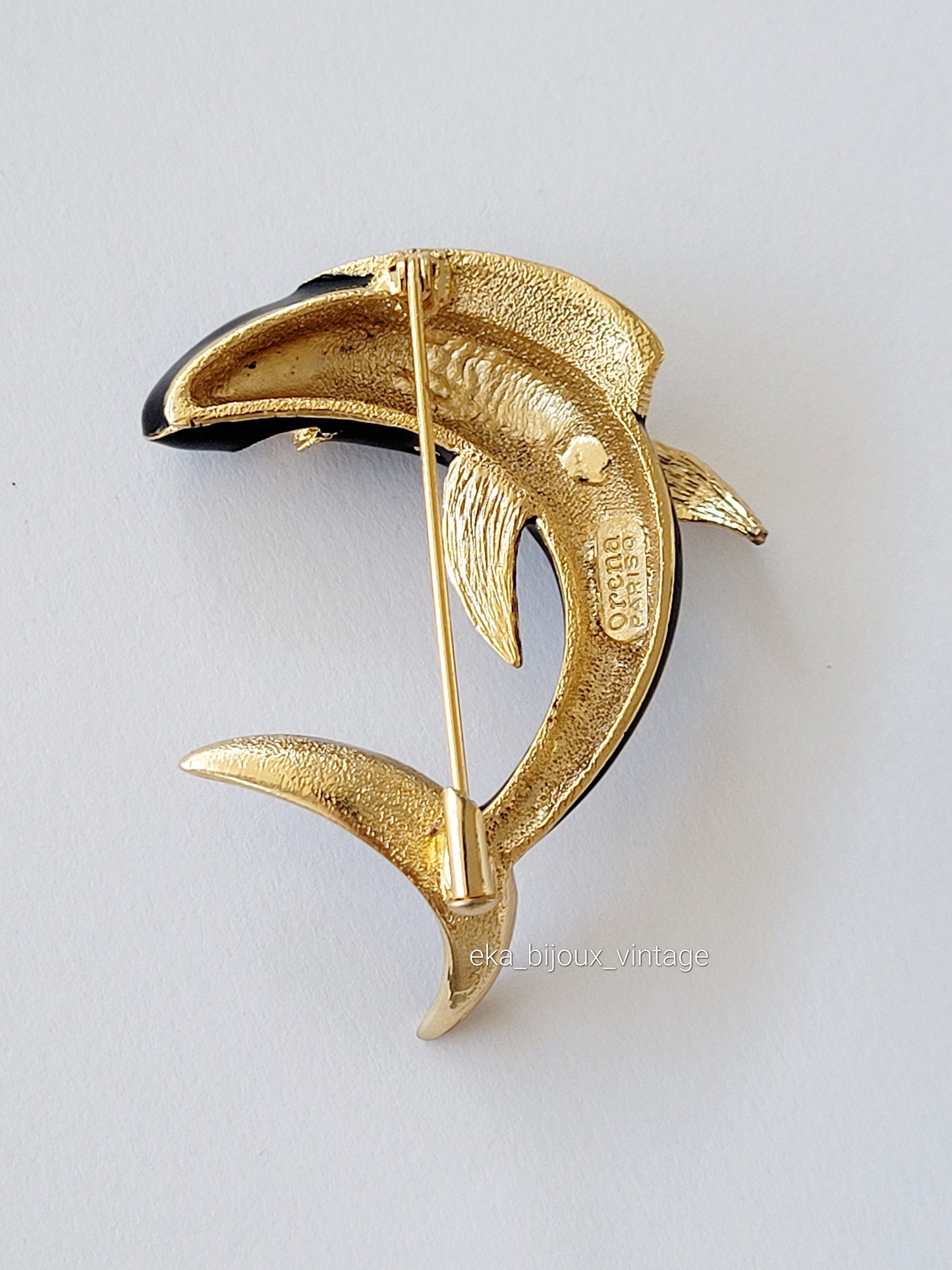 Orena Paris - Broche vintage Requin noir