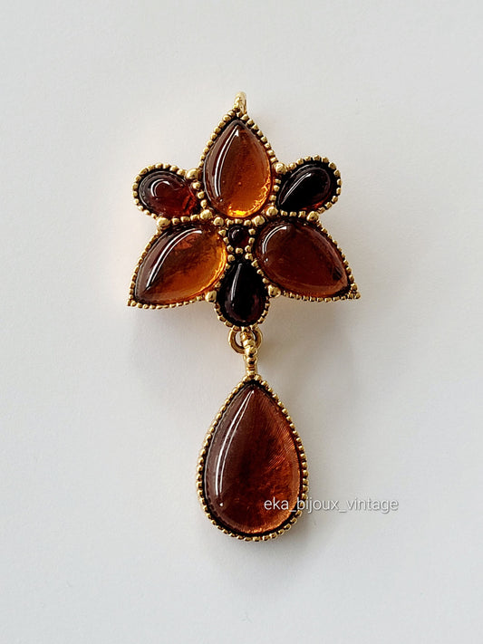 Broche/Pendentif vintage en lucite