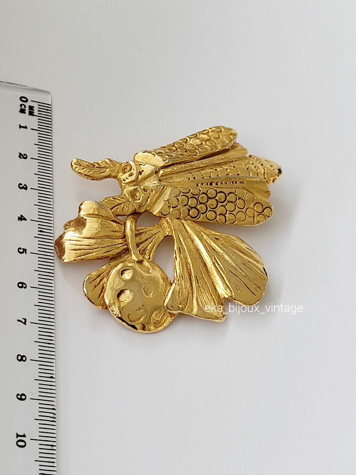 Celine T. Saxe - Grande broche vintage Insecte