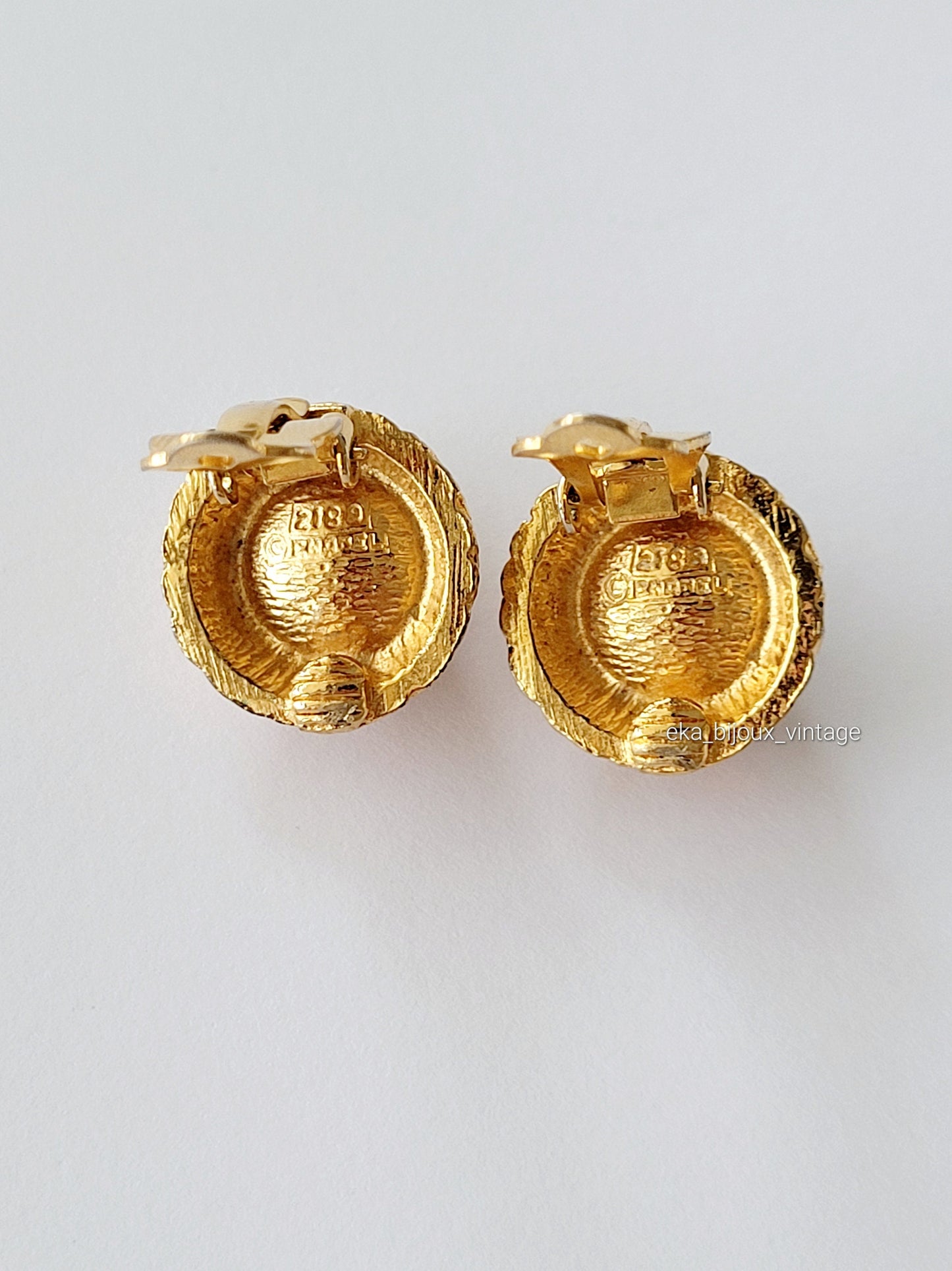 Chanel - Vintage Red Cabochon Earrings