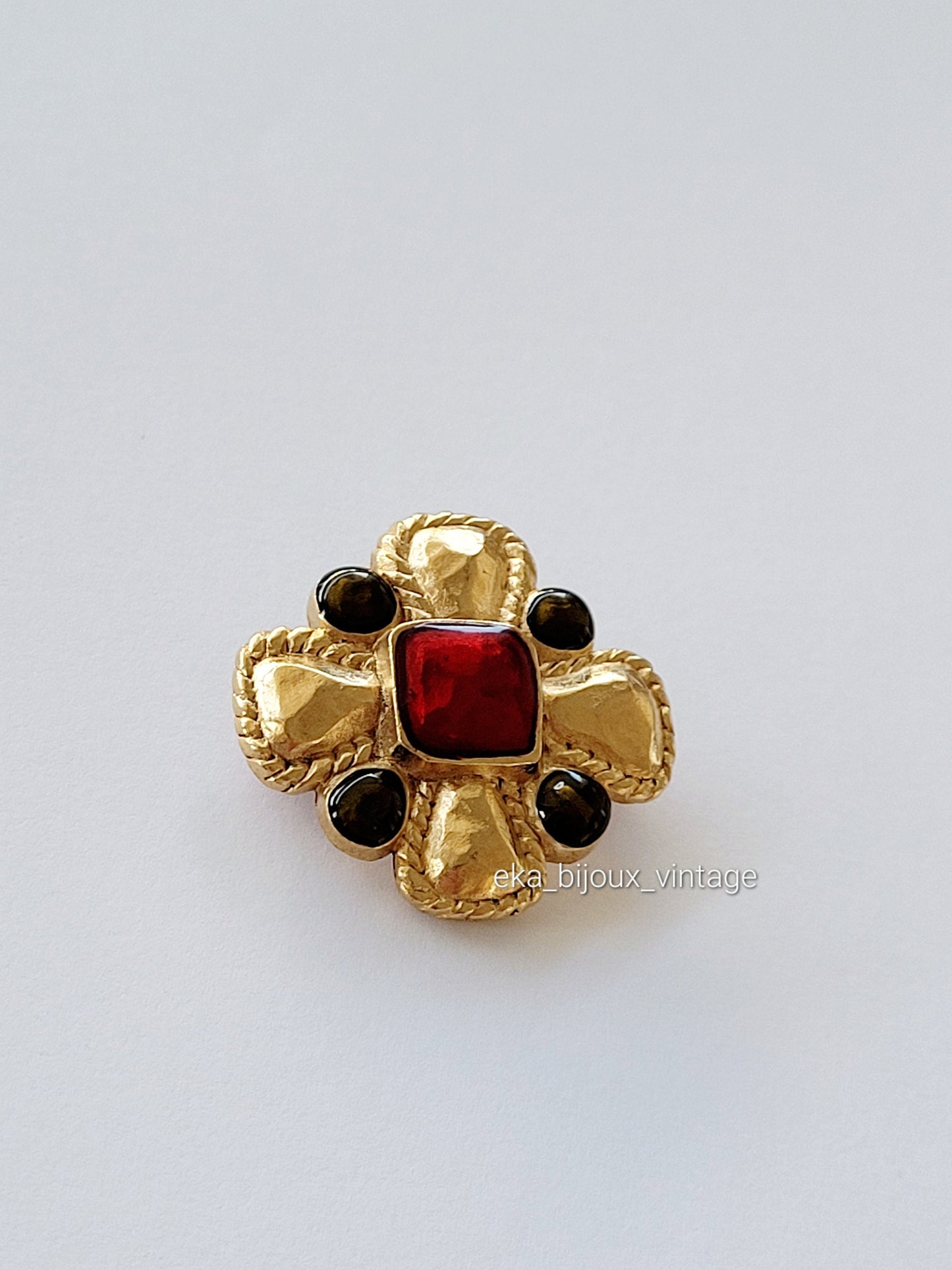 Jacques Esterel - Broche vintage - Croix byzantine