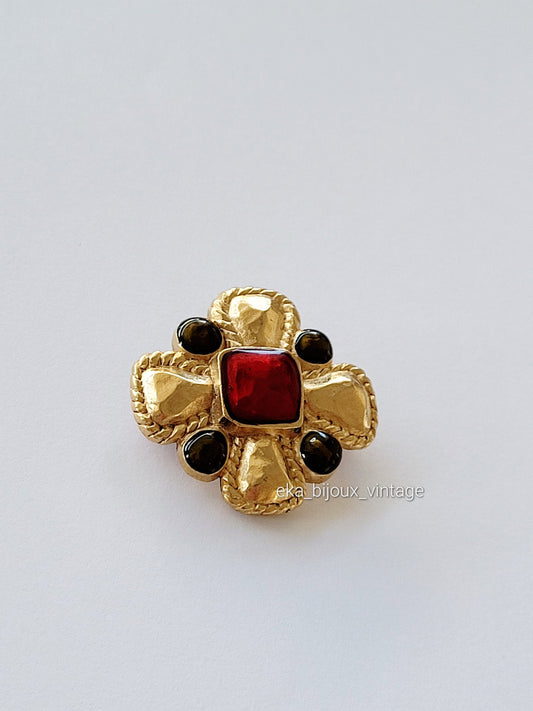 Jacques Esterel - Vintage brooch - Byzantine cross