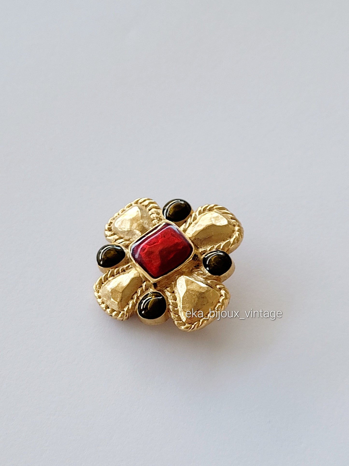 Jacques Esterel - Broche vintage - Croix byzantine