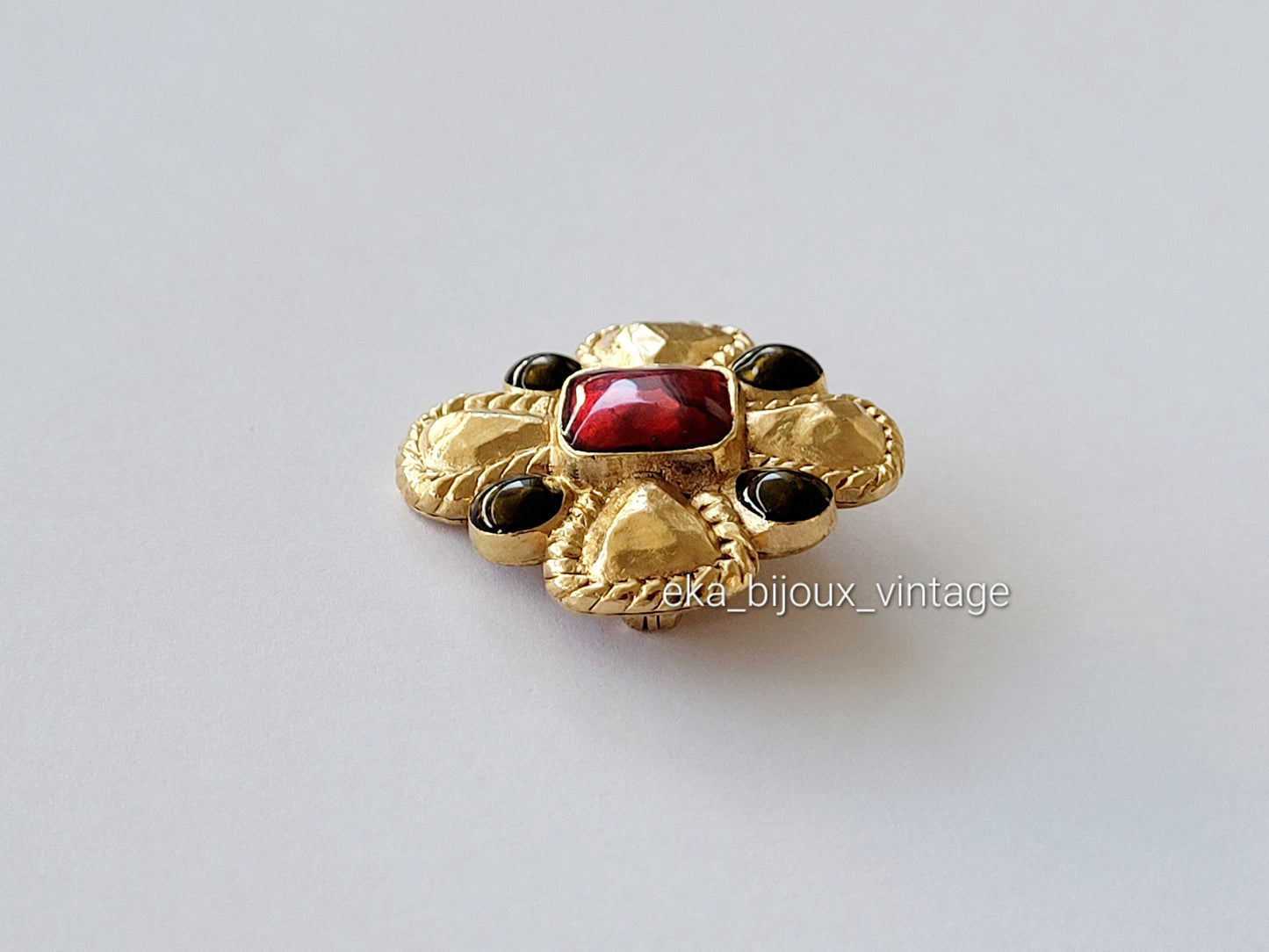 Jacques Esterel - Broche vintage - Croix byzantine