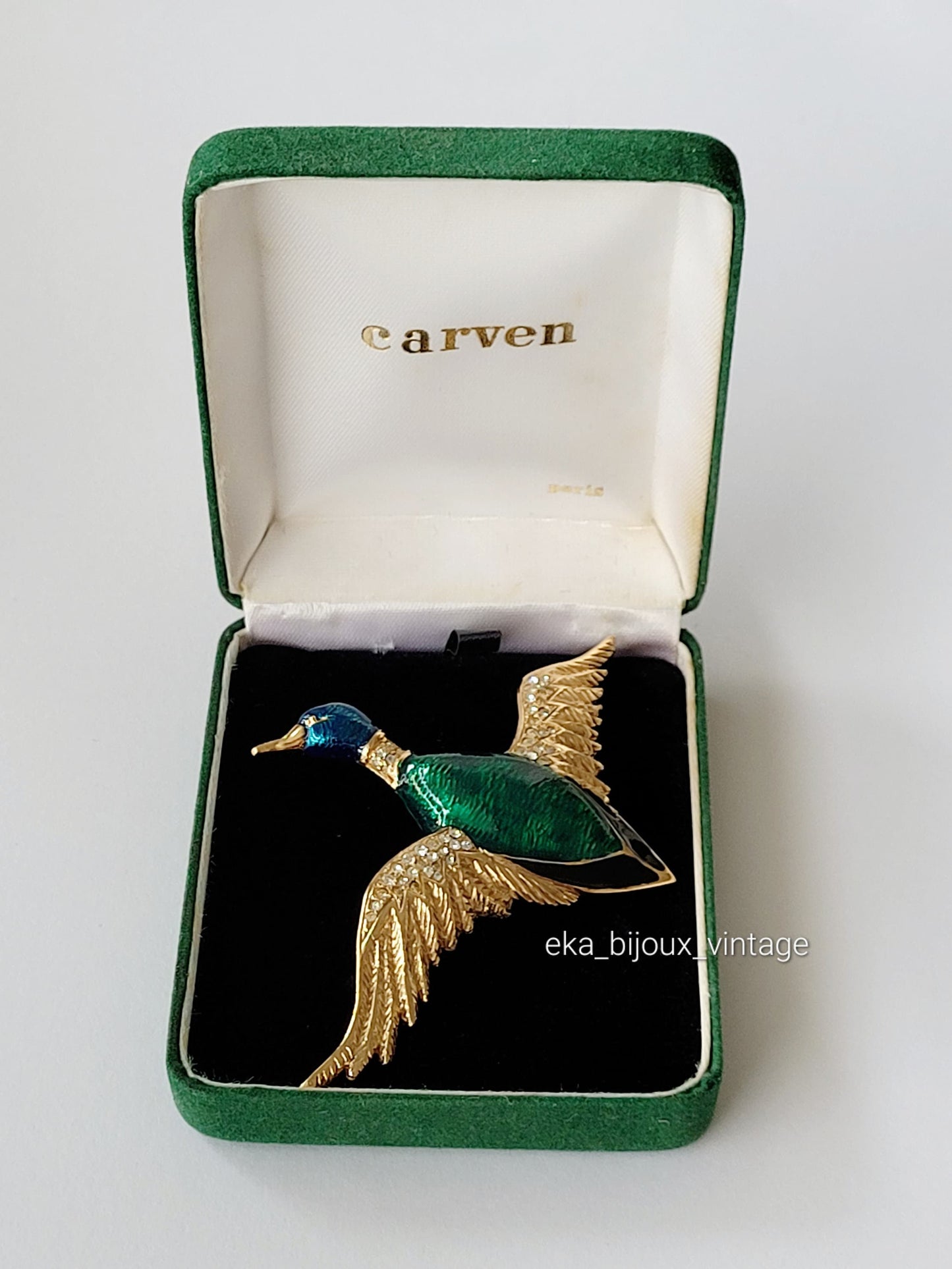 Carven - Broche vintage en forme d'oiseau