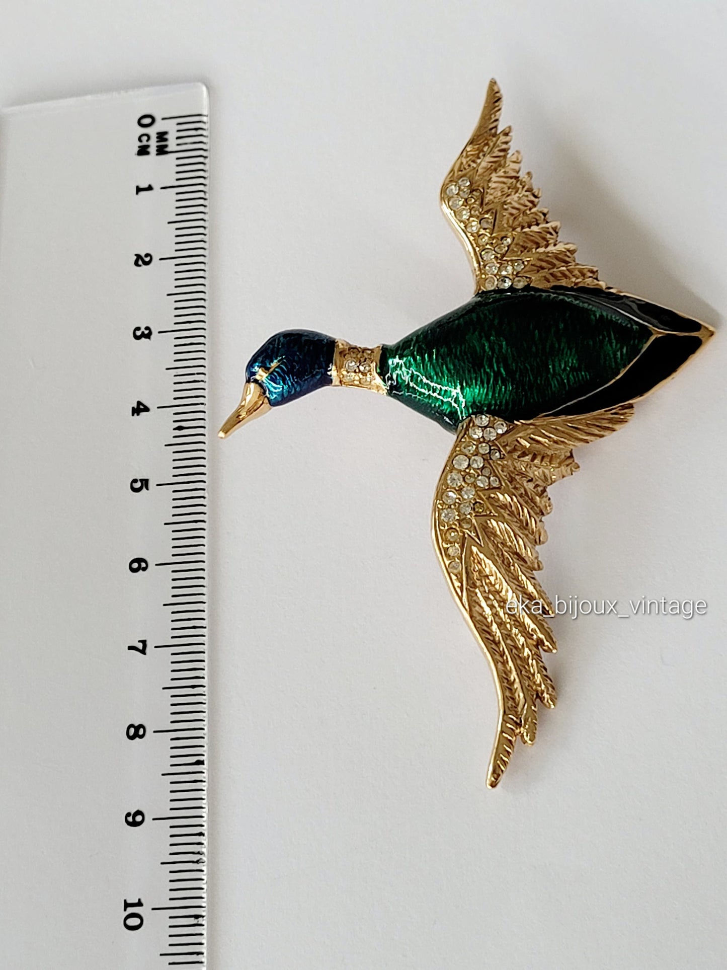 Carven - Broche vintage en forme d'oiseau