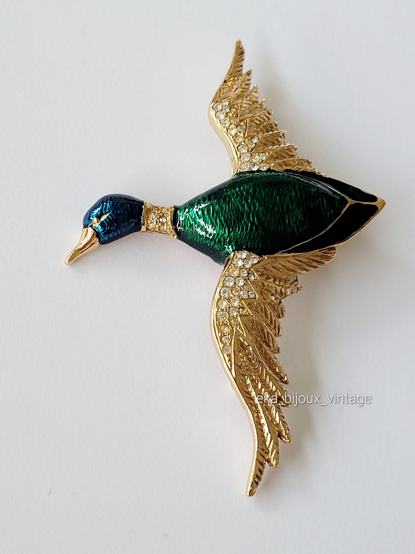 Carven - Broche vintage en forme d'oiseau