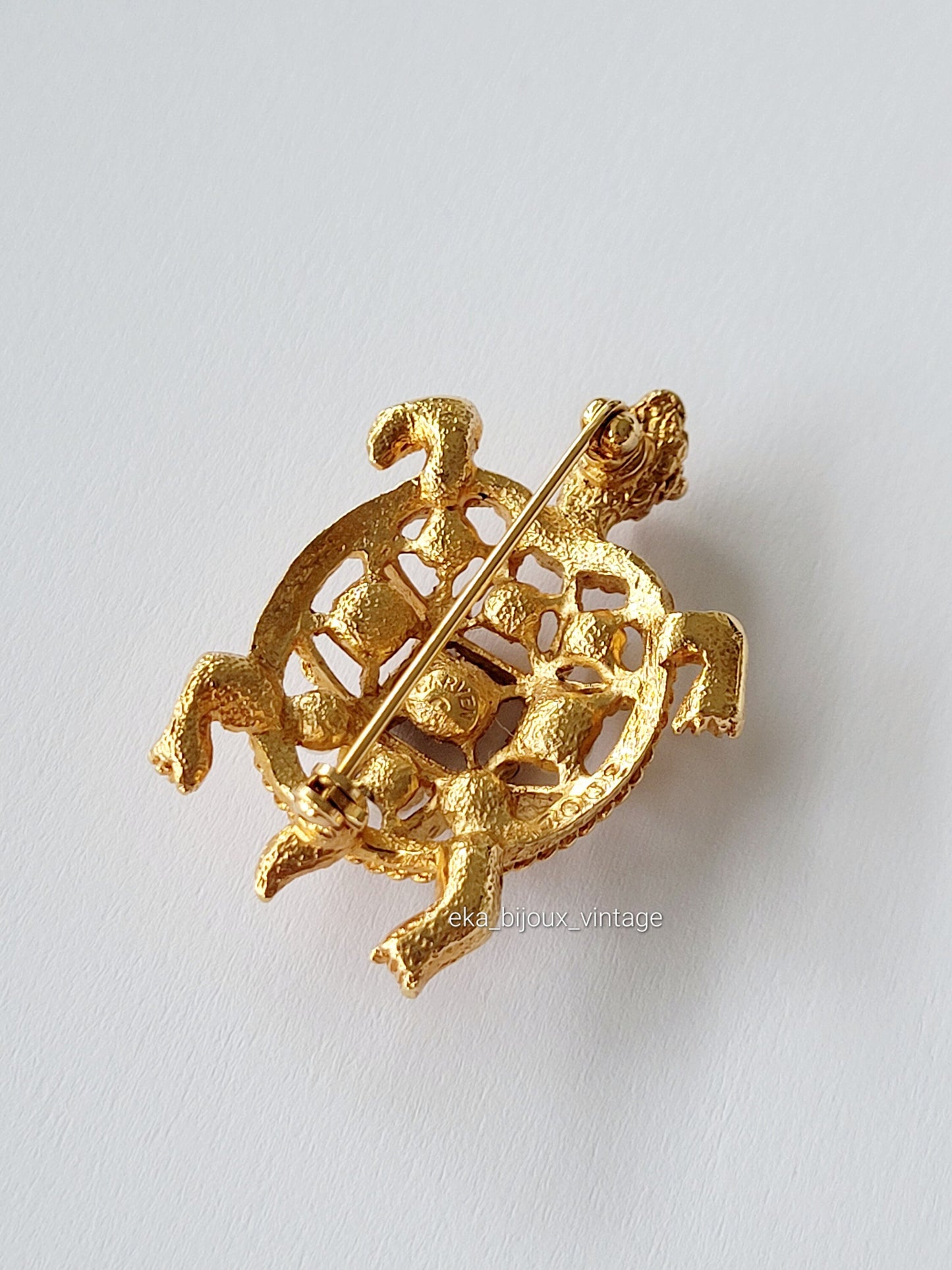 Carven - Broche vintage en forme de Tortue