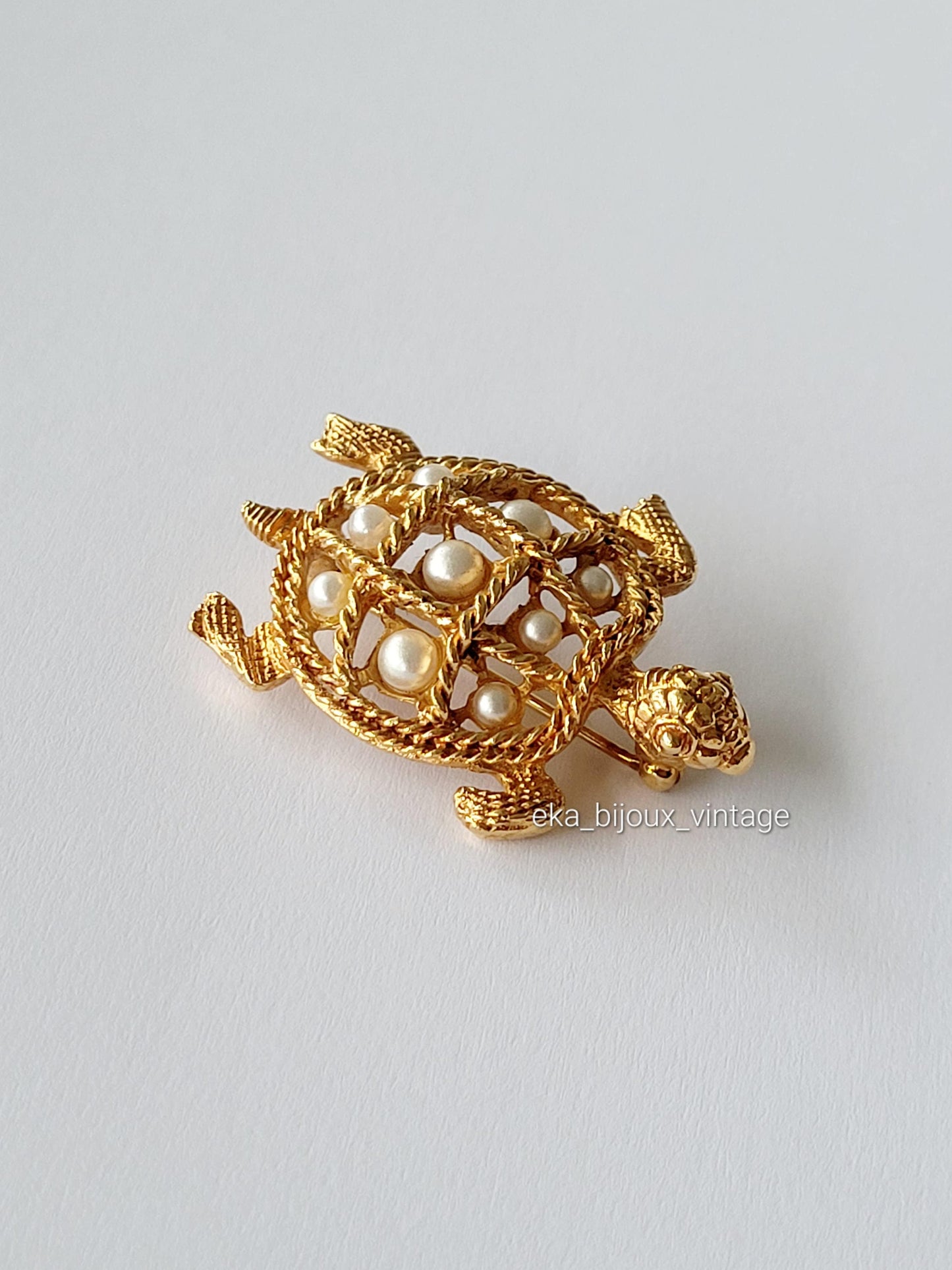 Carven - Broche vintage en forme de Tortue