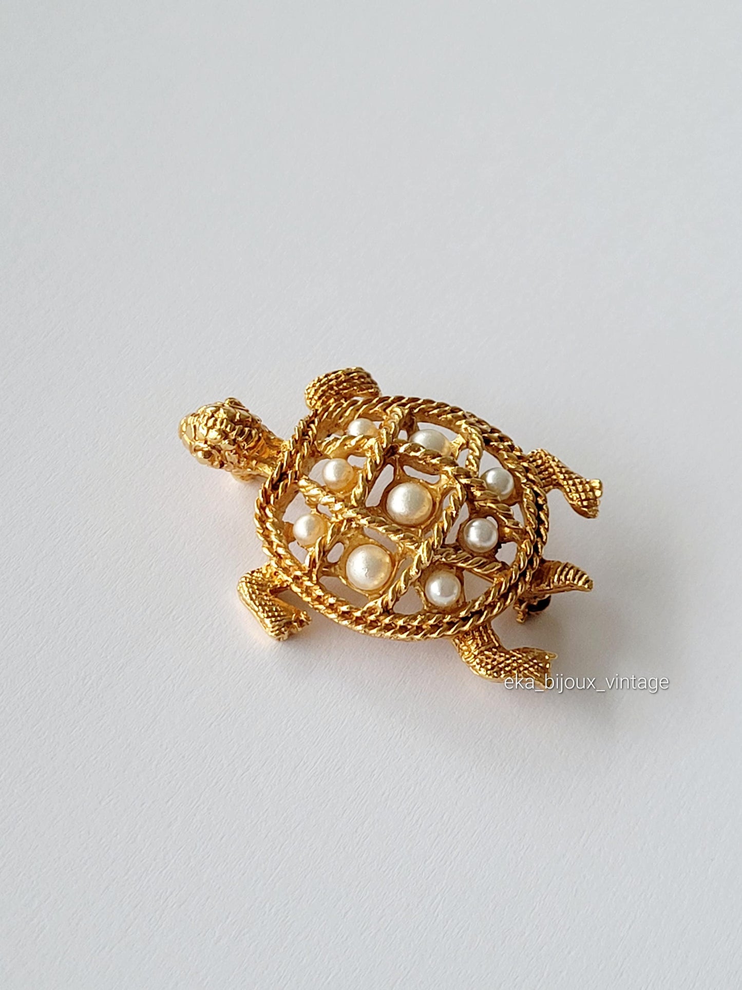 Carven - Broche vintage en forme de Tortue